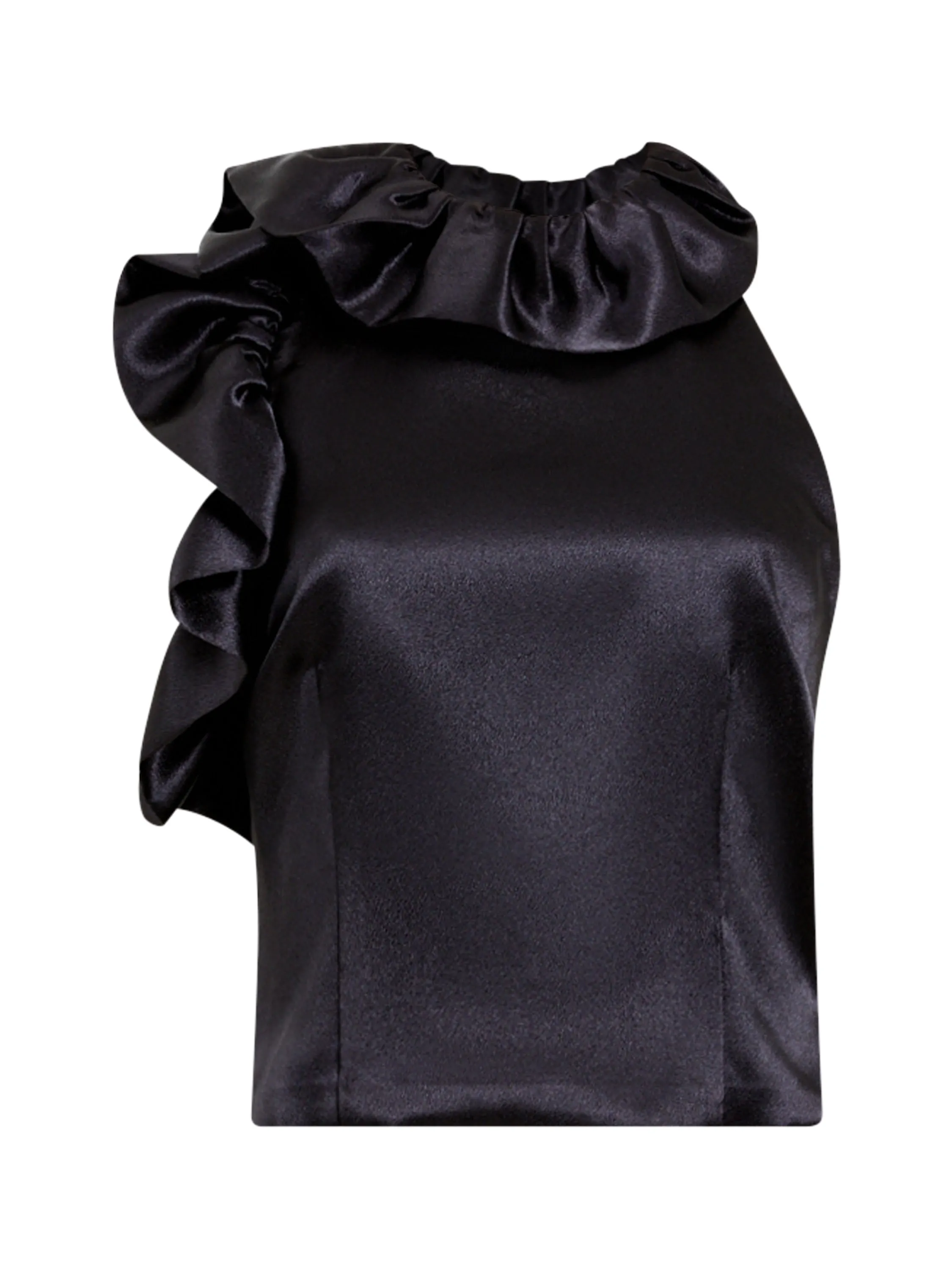 Adora Satin Ruffle Top