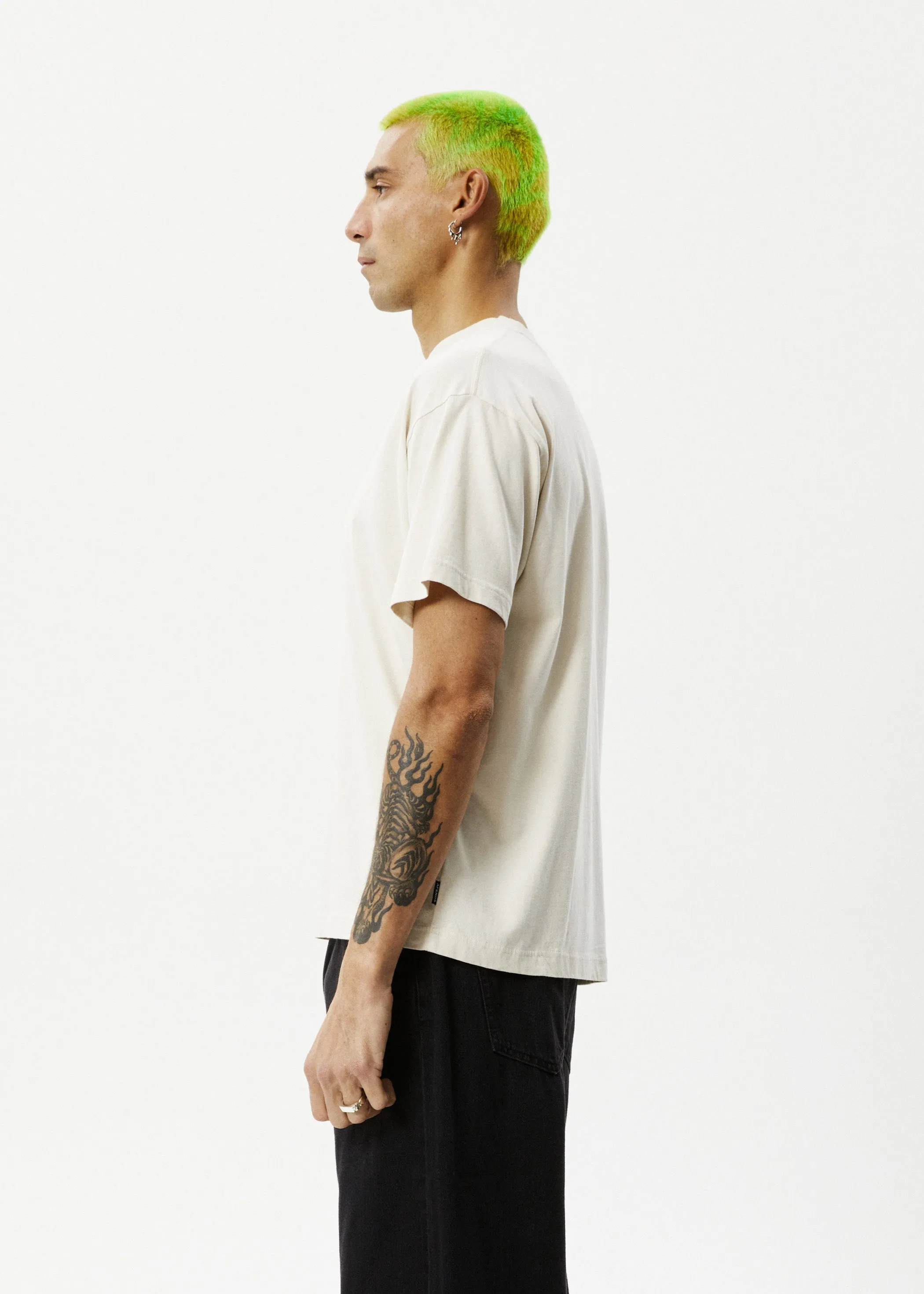 AFENDS Mens Star - Boxy Fit Tee - Moonbeam