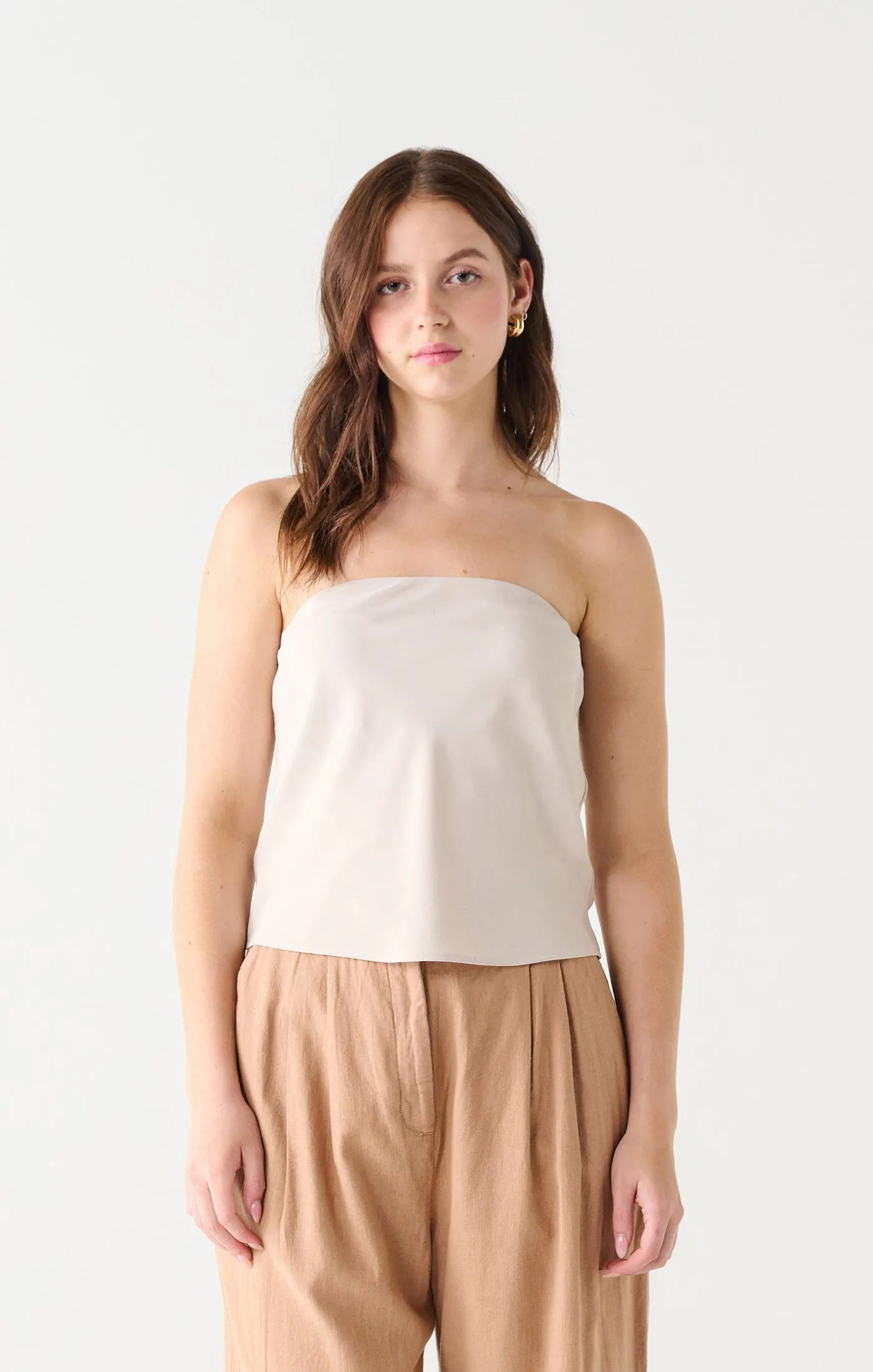 Amanda Strapless Satin Top