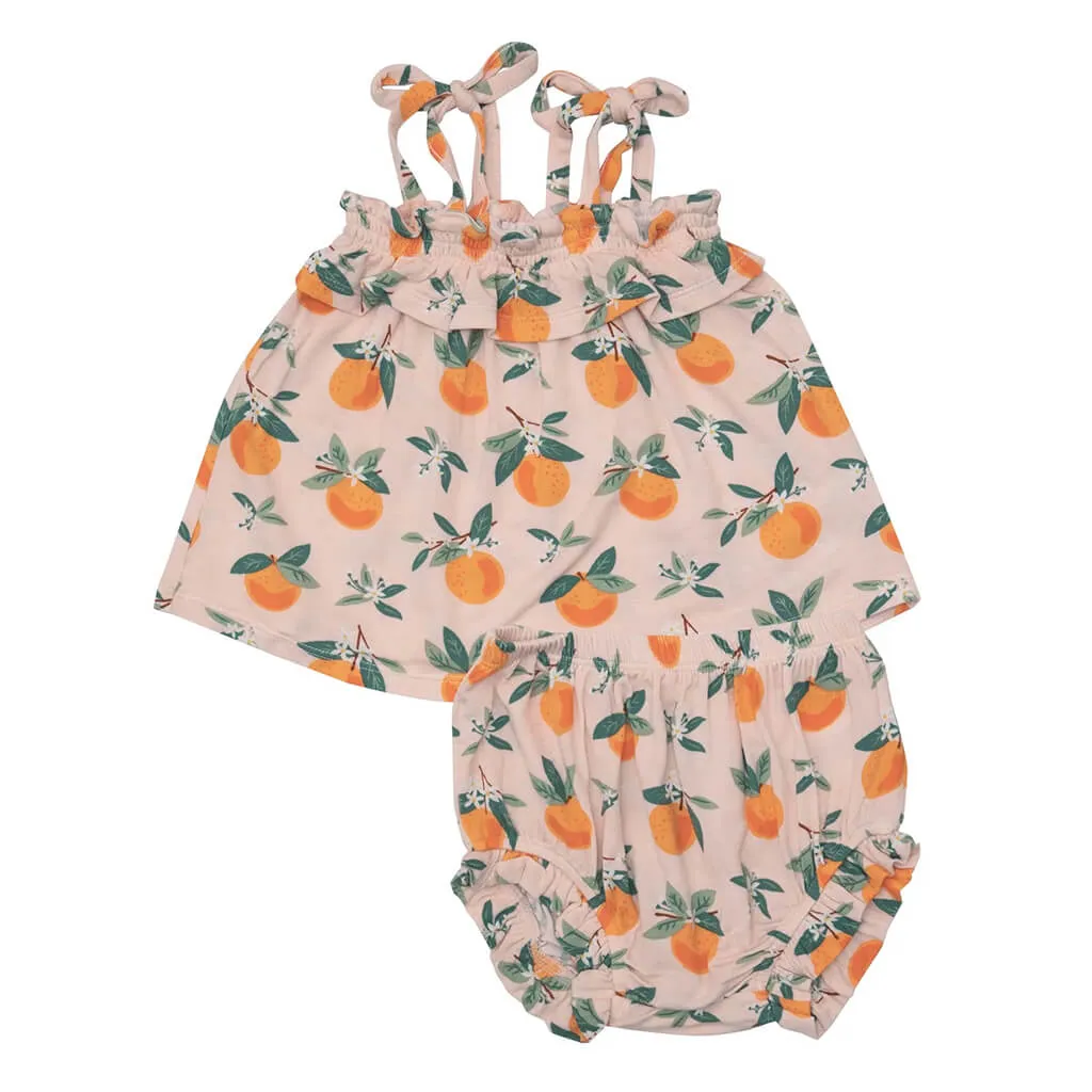 Angel Dear Ruffle Top Short Set Orange Blossoms