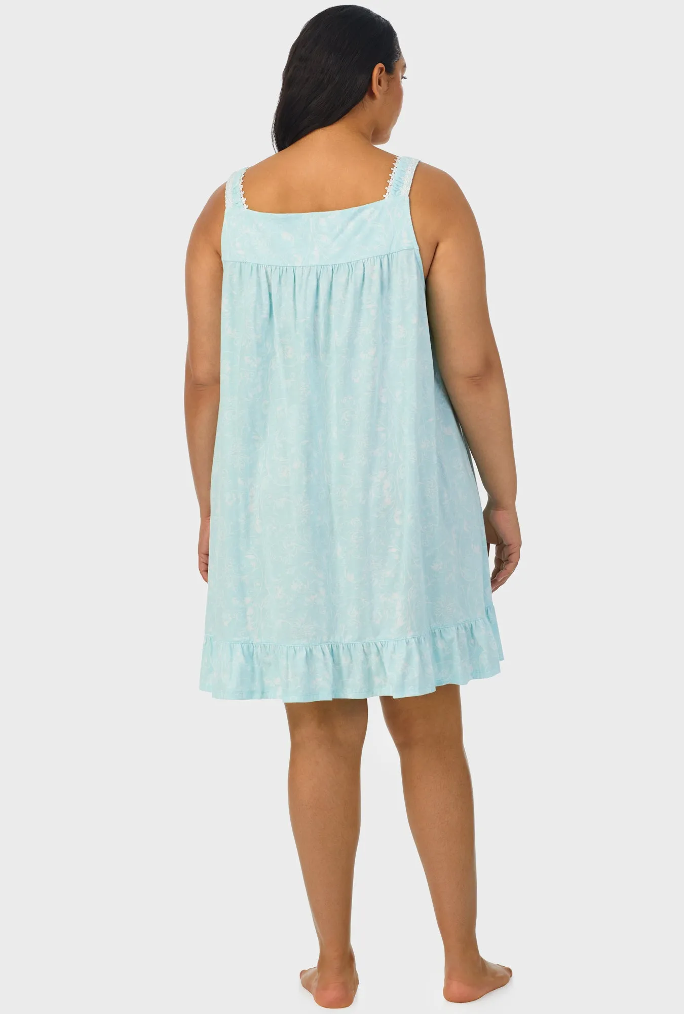 Aqua Scroll Sleeveless Chemise