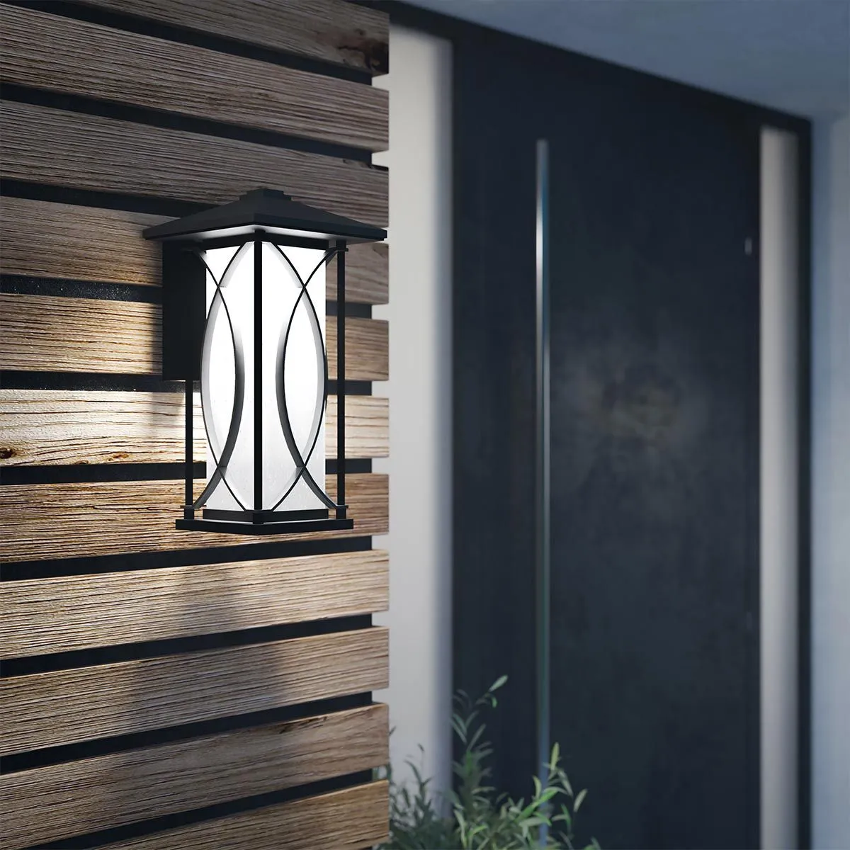 Ashbern 1 Light Small/Medium/Large Outdoor Wall Lantern - Textured Black E27 IP44