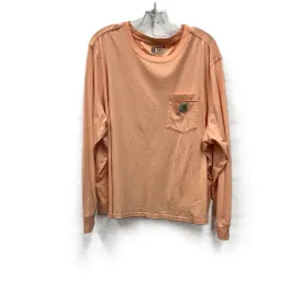 Athletic Top Long Sleeve Crewneck By Carhartt In Orange, Size: 3x