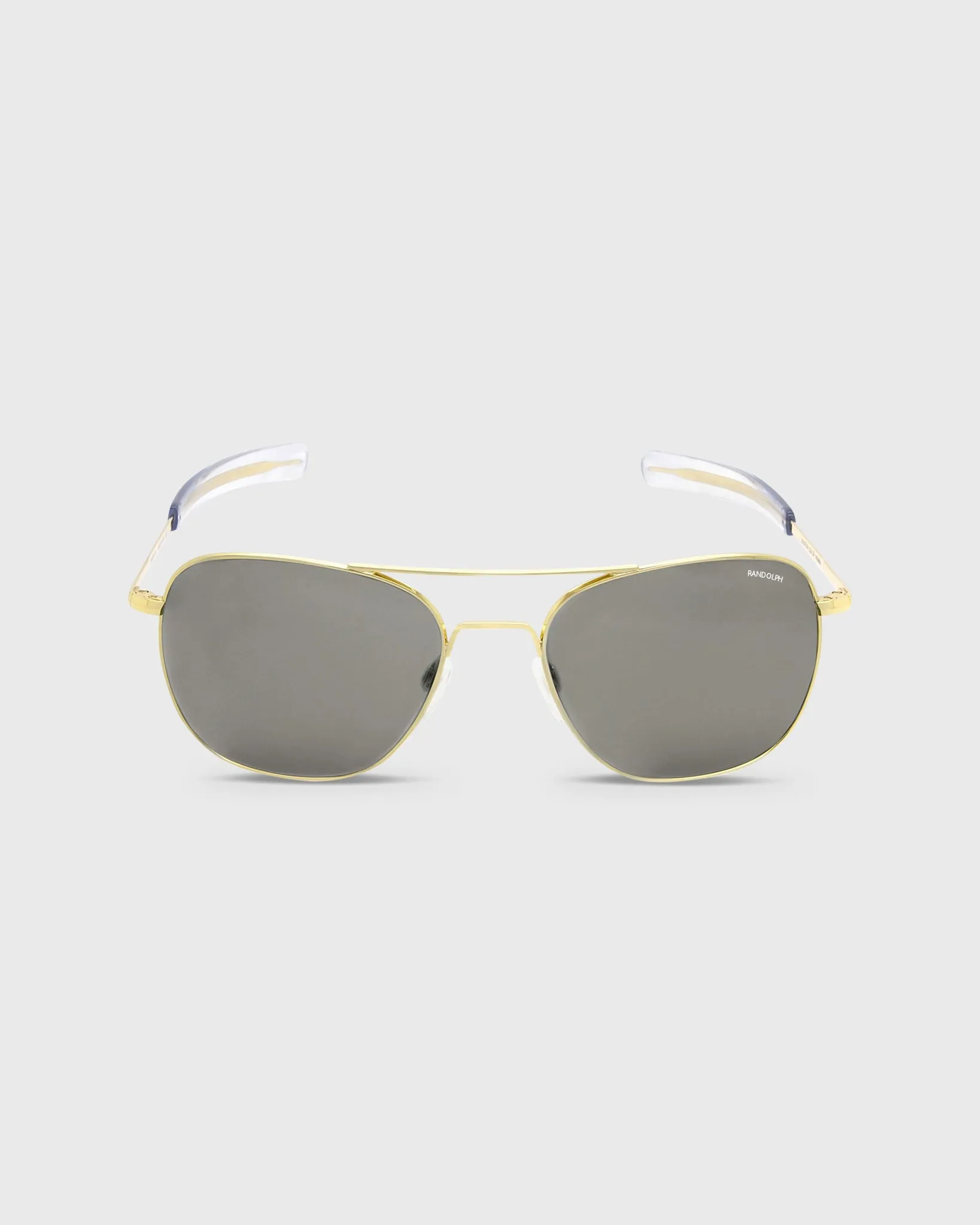 Aviator Sunglasses in 23K Gold/Gray Glass Lens