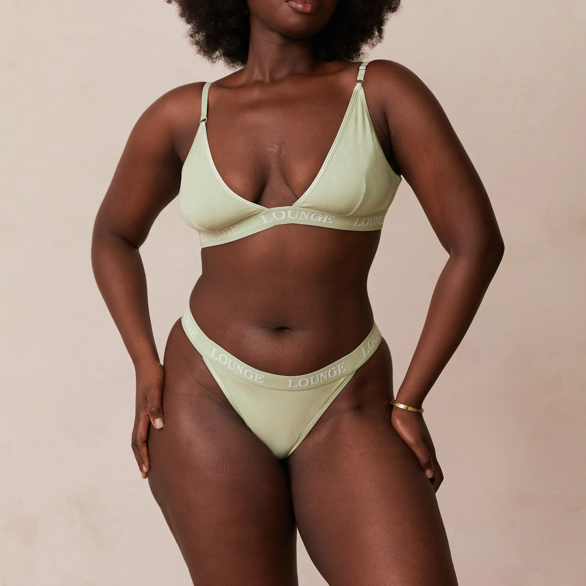 Bamboo Triangle Bra  - Olive