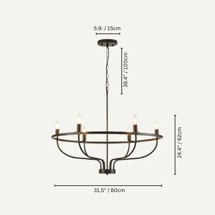 Basit Metal Chandelier