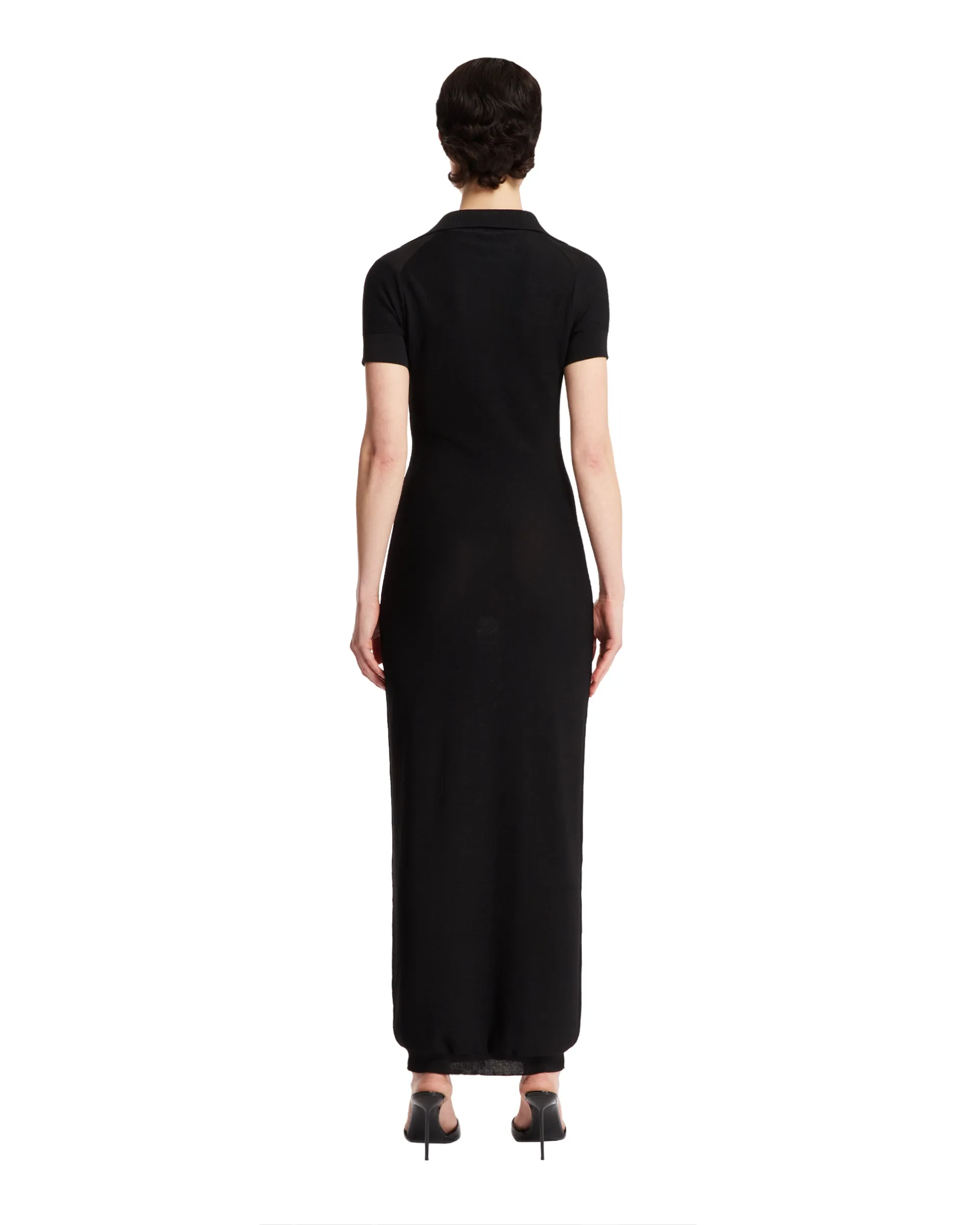 Black Maxi Polo Dress