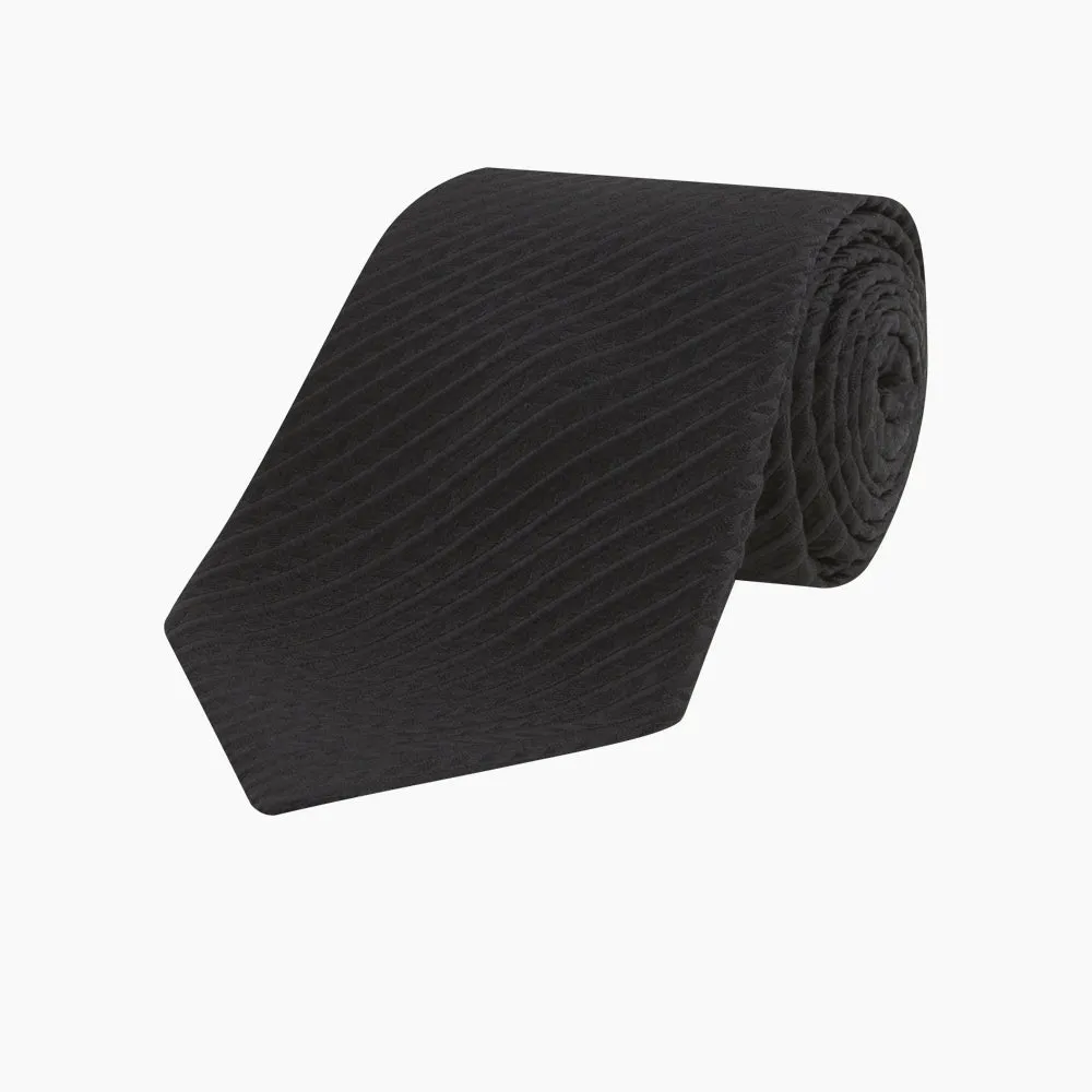 Black Ottoman Silk Tie