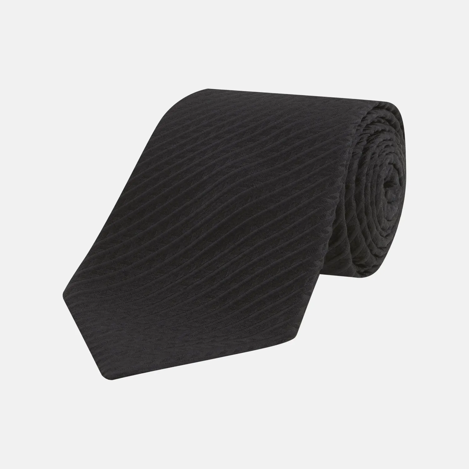 Black Ottoman Silk Tie