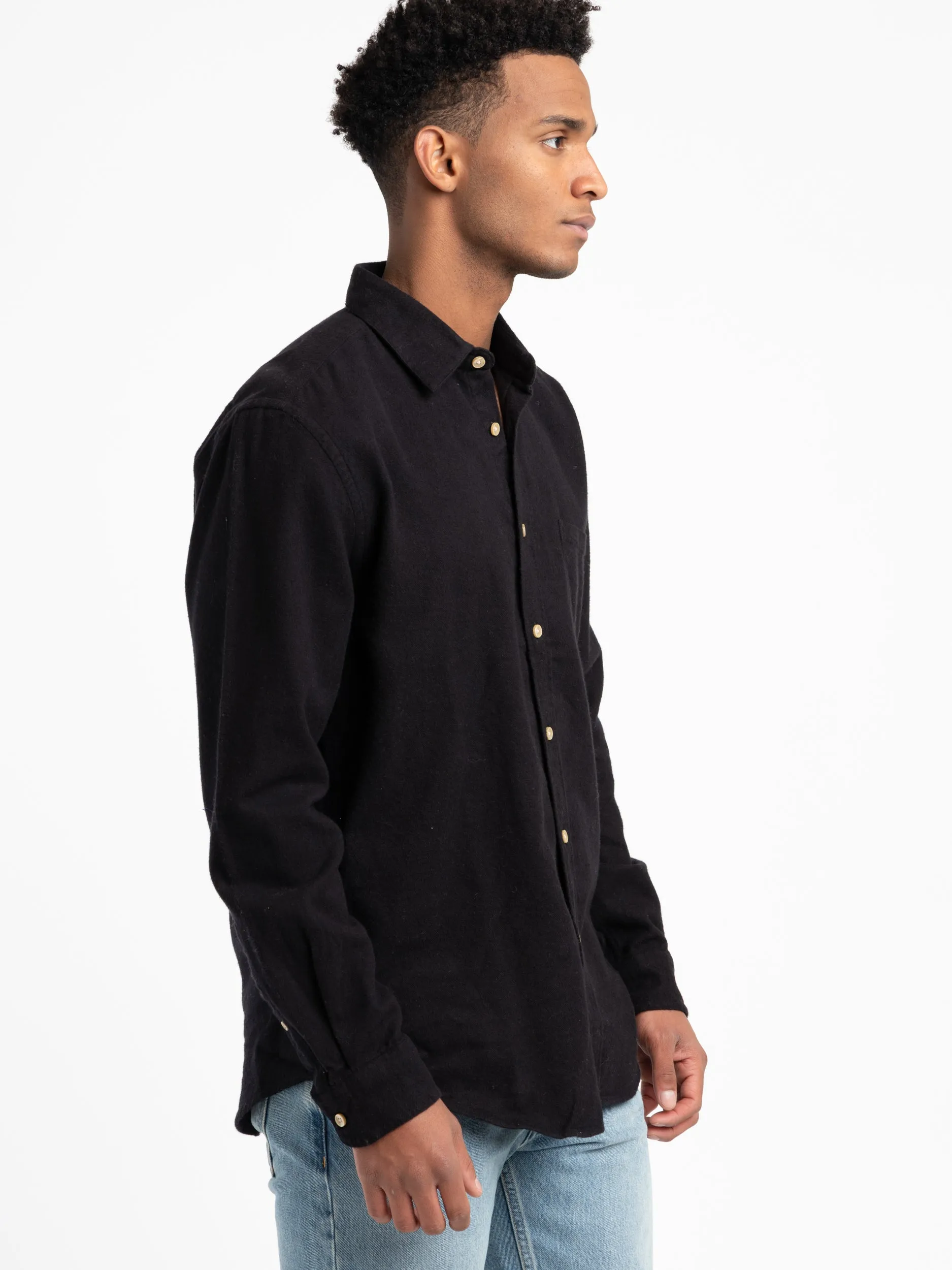 Black Teca Flannel Shirt