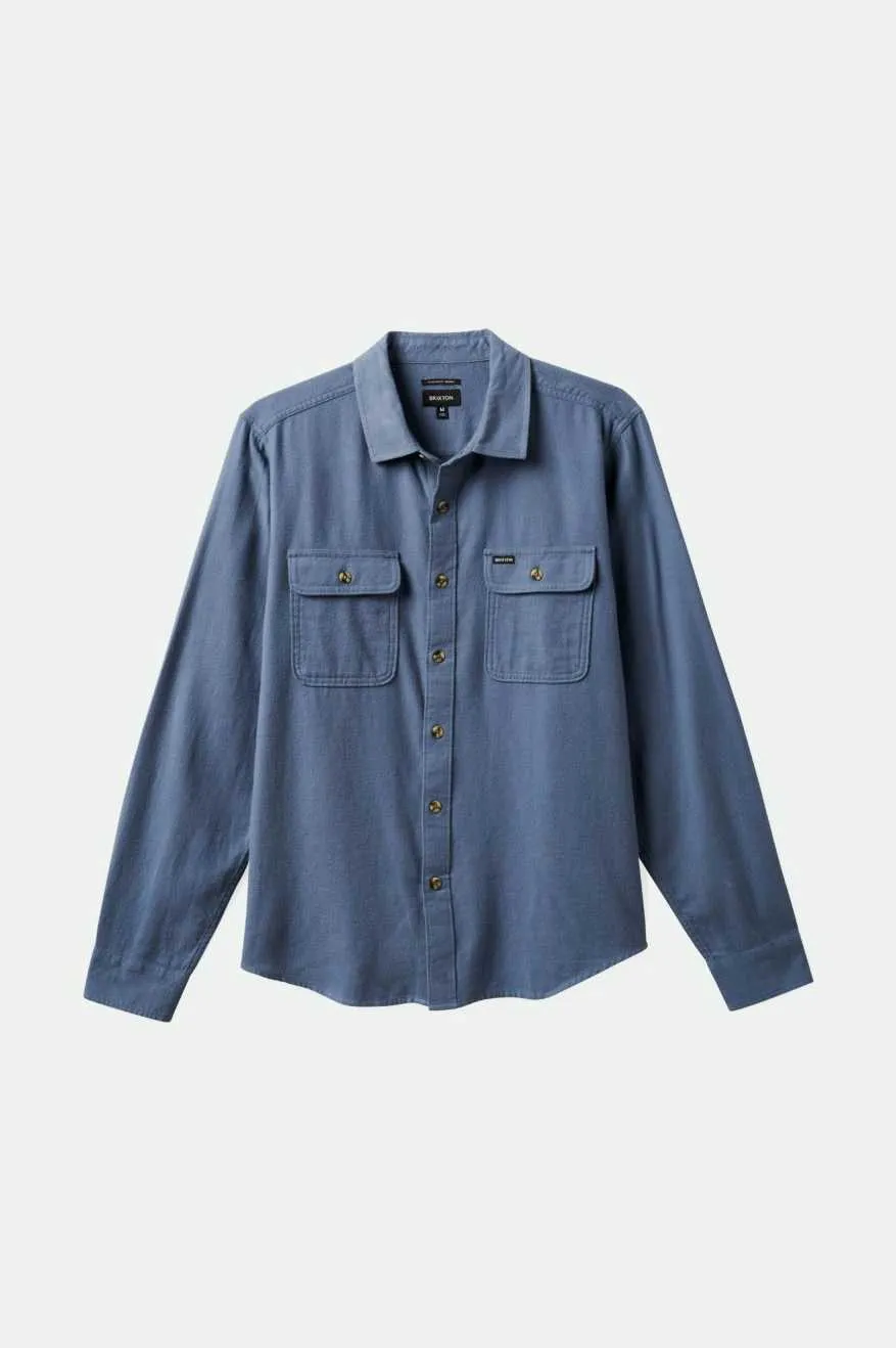 Bowery Lightweight Ultra Soft L/S Flannel - Flint Stone Blue