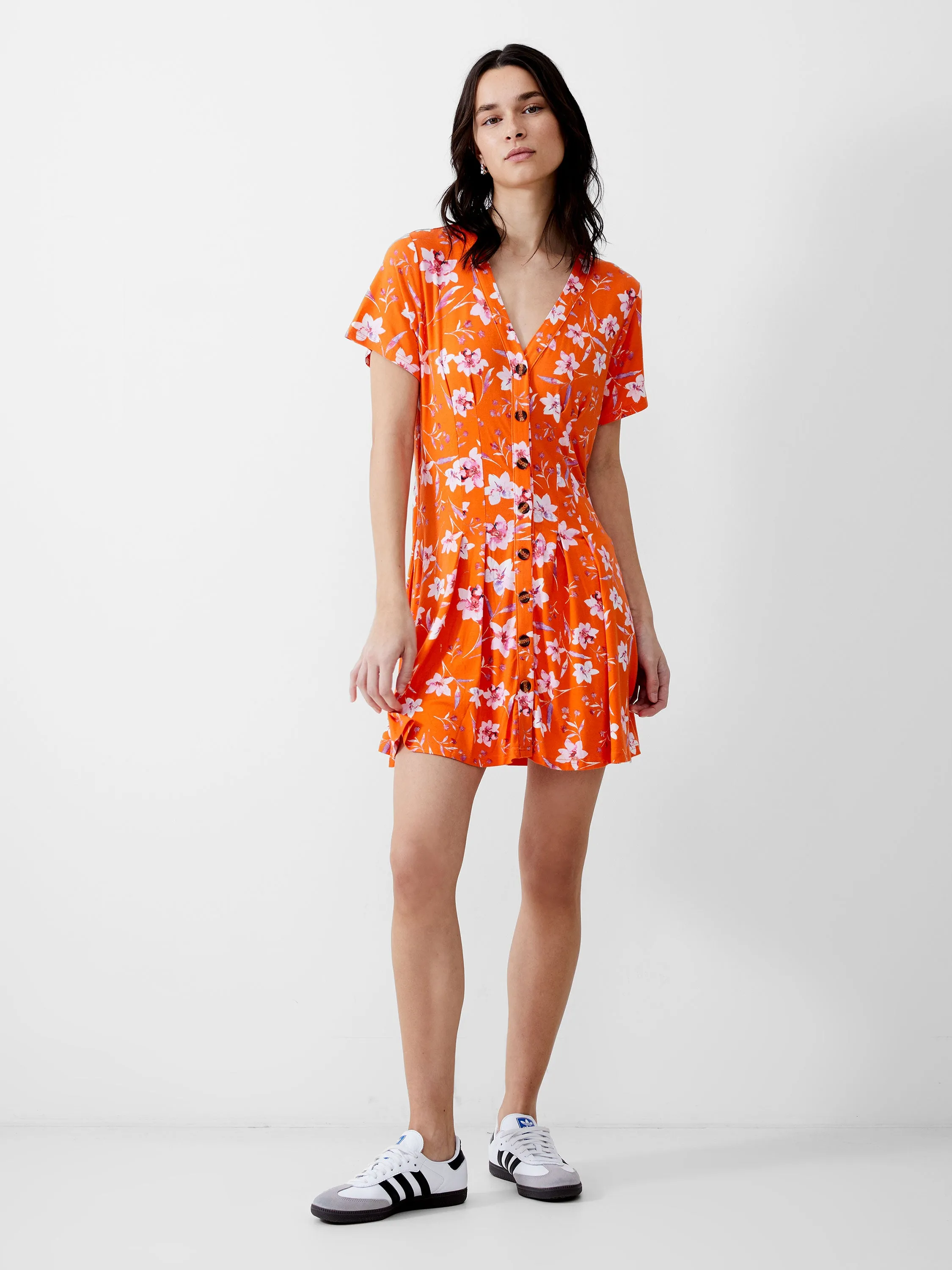 Camille Flippy Button Dress