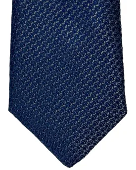 Canali Silk Tie Dark Blue Gray Micro Pattern SALE