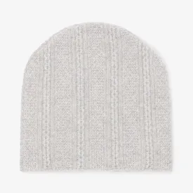 Circle Cable Beanie - Cashmere :: Heather Gray