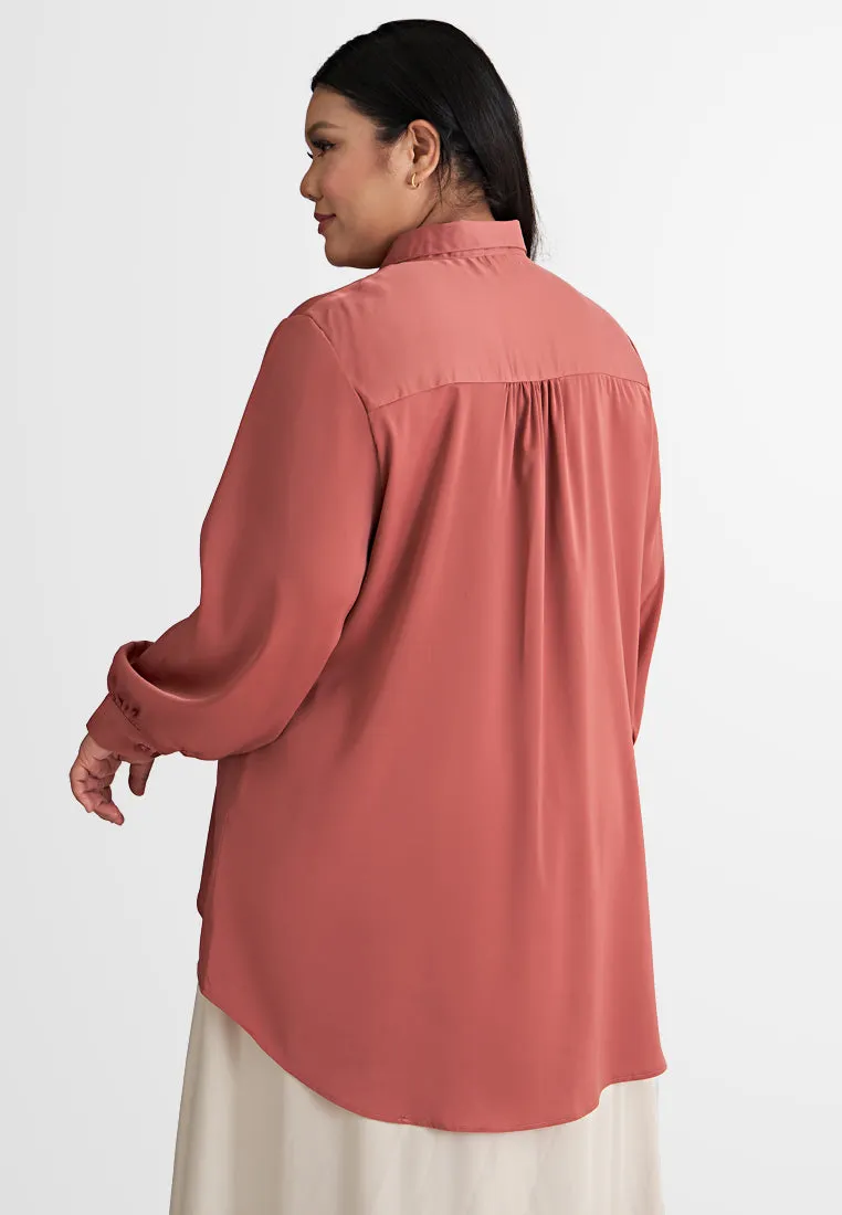 Clarice Glow Satin Shirt