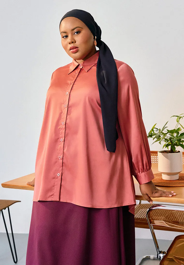 Clarice Glow Satin Shirt