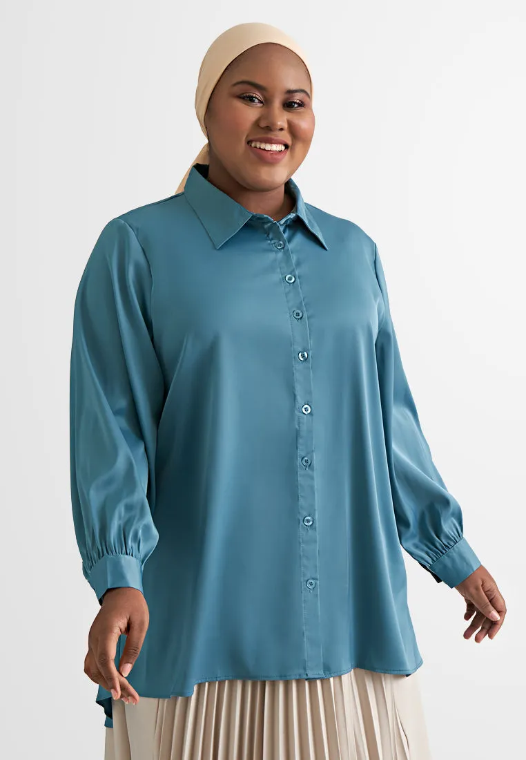 Clarice Glow Satin Shirt