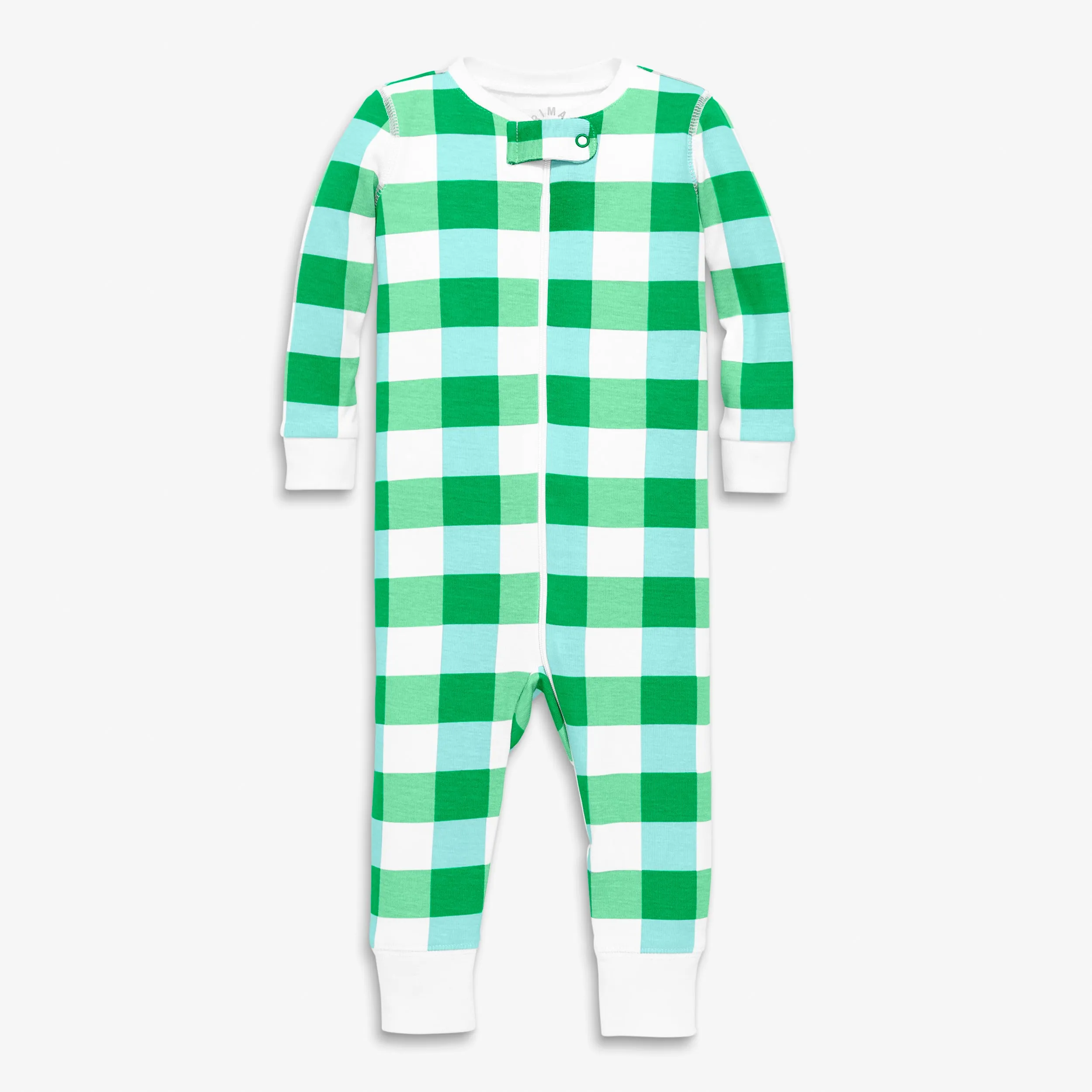 Clearance baby organic zip romper in gingham