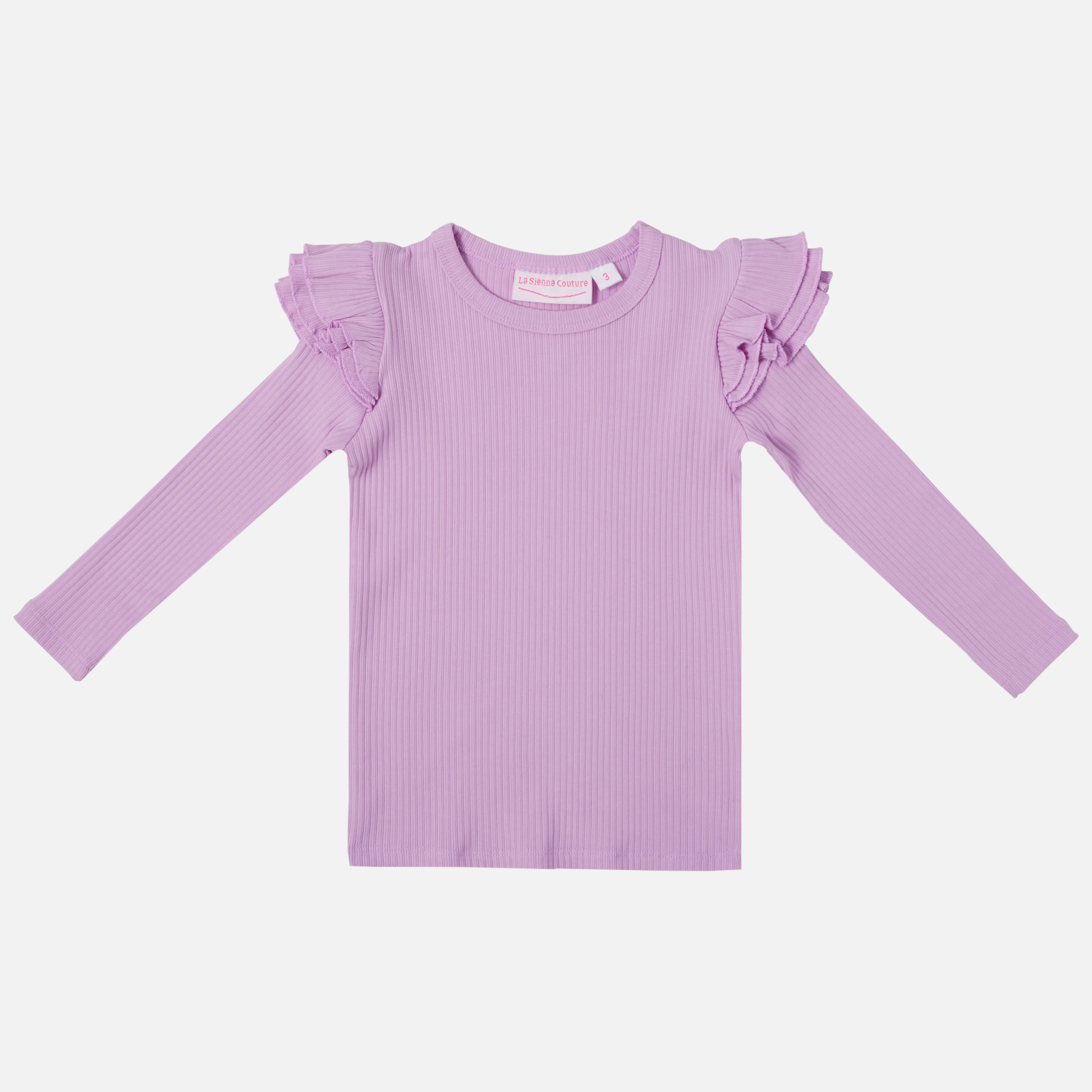 Cozy Long Sleeve Flutter - Lavender Frost