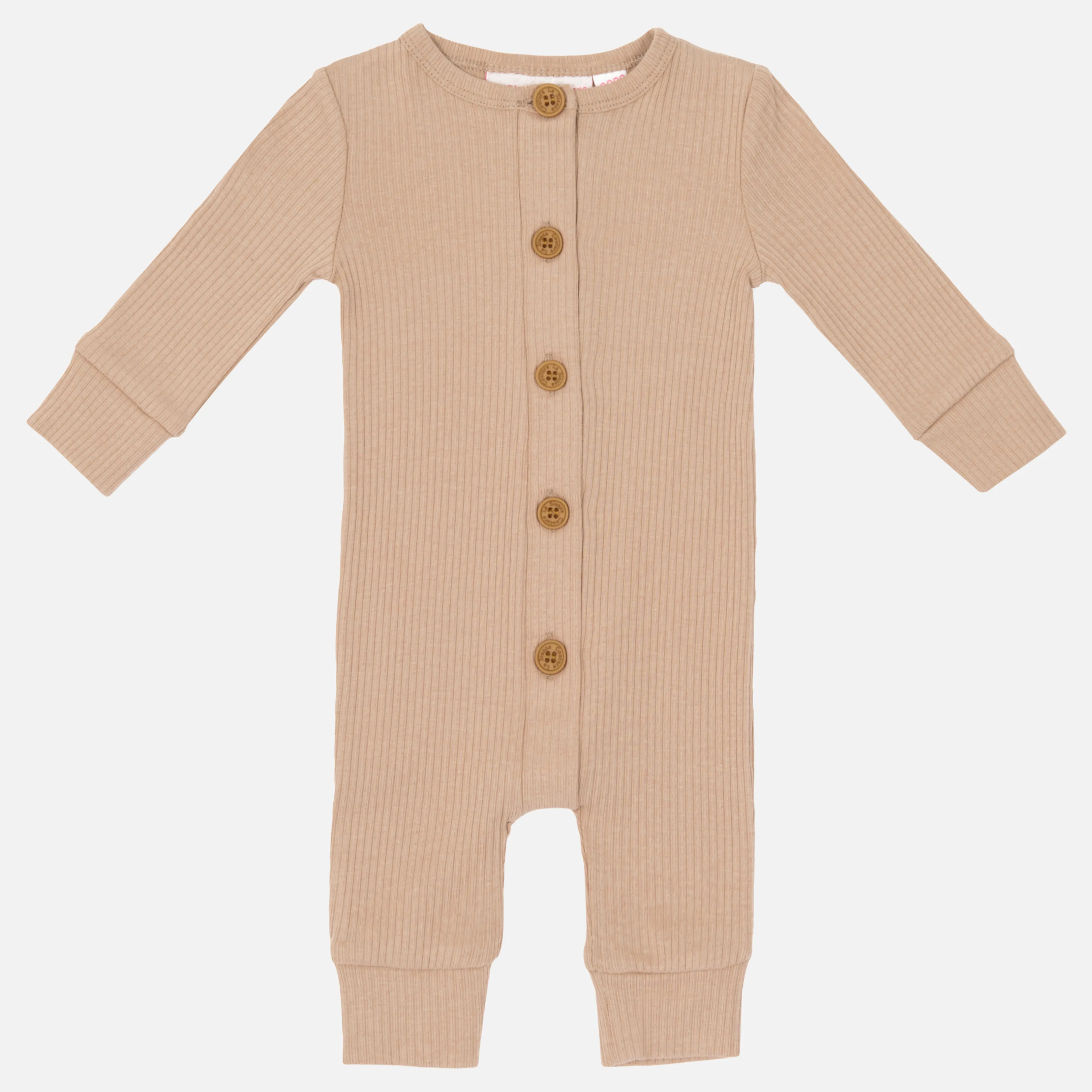 Cozy Long Sleeve Louie Romper - Mocha