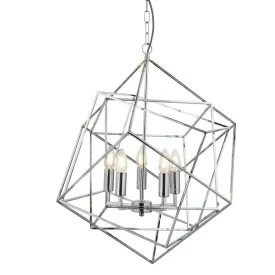 Cube 5 Light Chrome Geometric Cube Ceiling Pendant