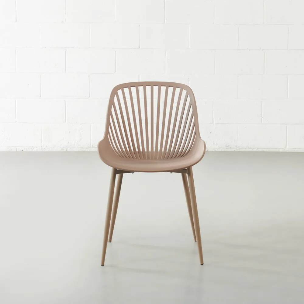 DANIELLA - Brown Plastic Dining Chair