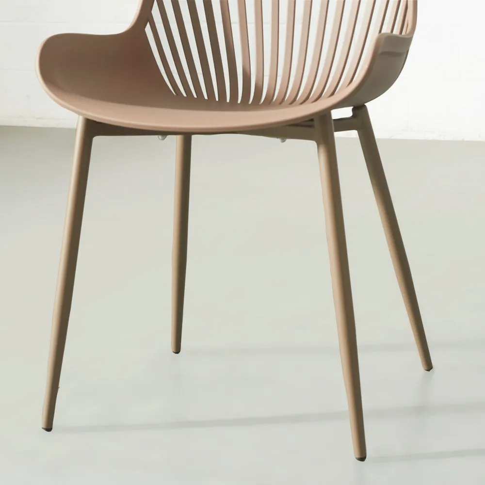 DANIELLA - Brown Plastic Dining Chair