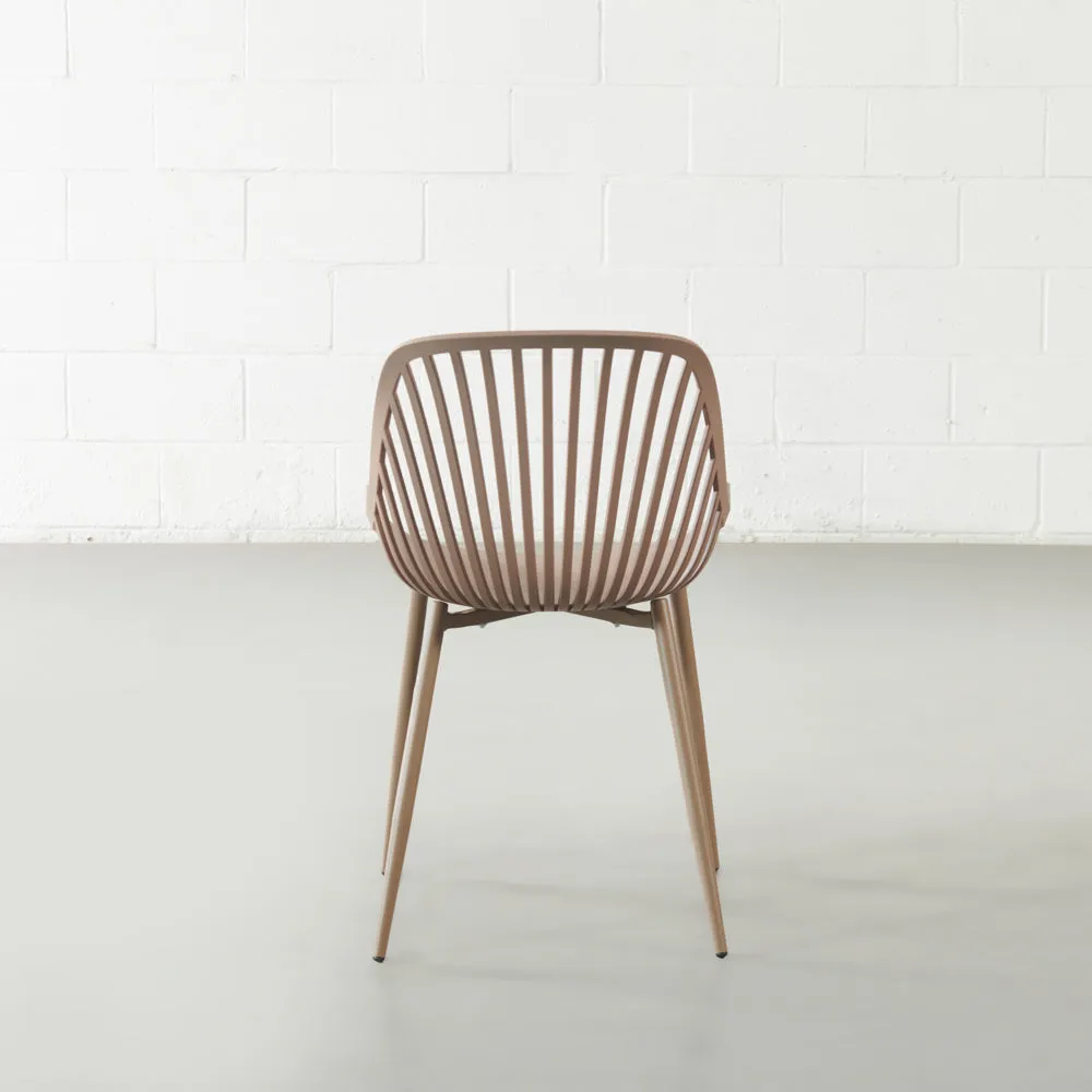 DANIELLA - Brown Plastic Dining Chair