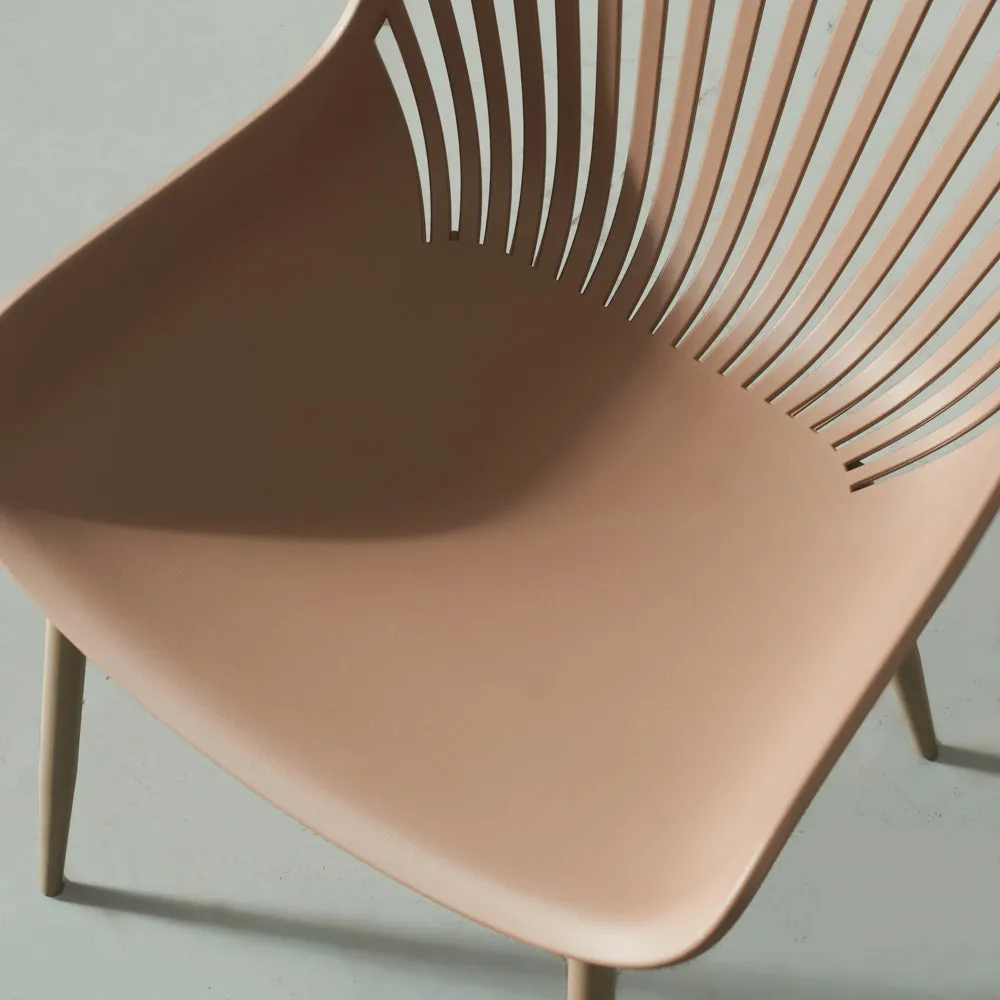 DANIELLA - Brown Plastic Dining Chair