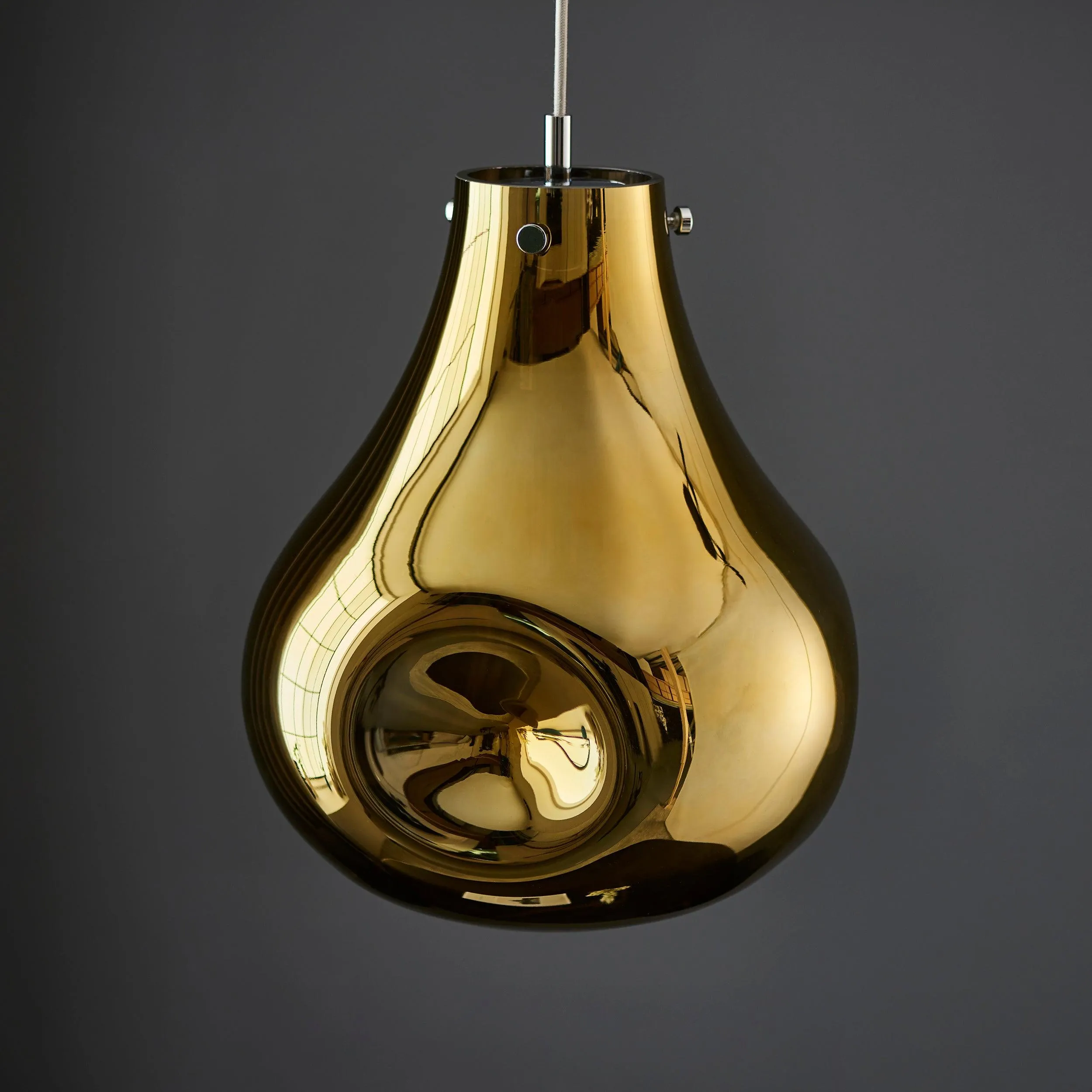 Dazzle Large Metallic Gold Glass & Chrome Pendant Light