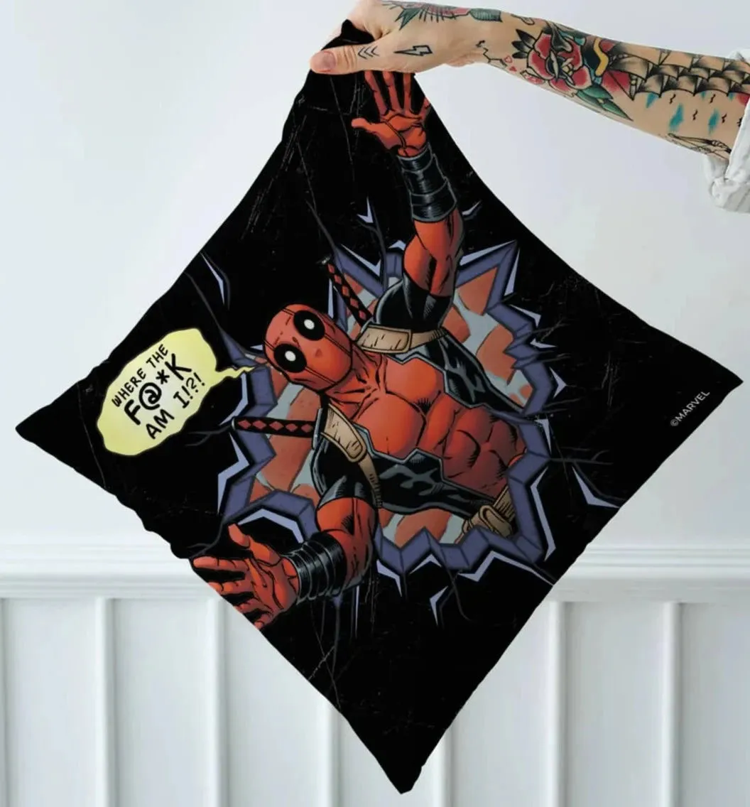 Deadpool Lost Square Pillow