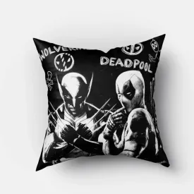 Deadpool Wolverine Holy Effort Square Pillow