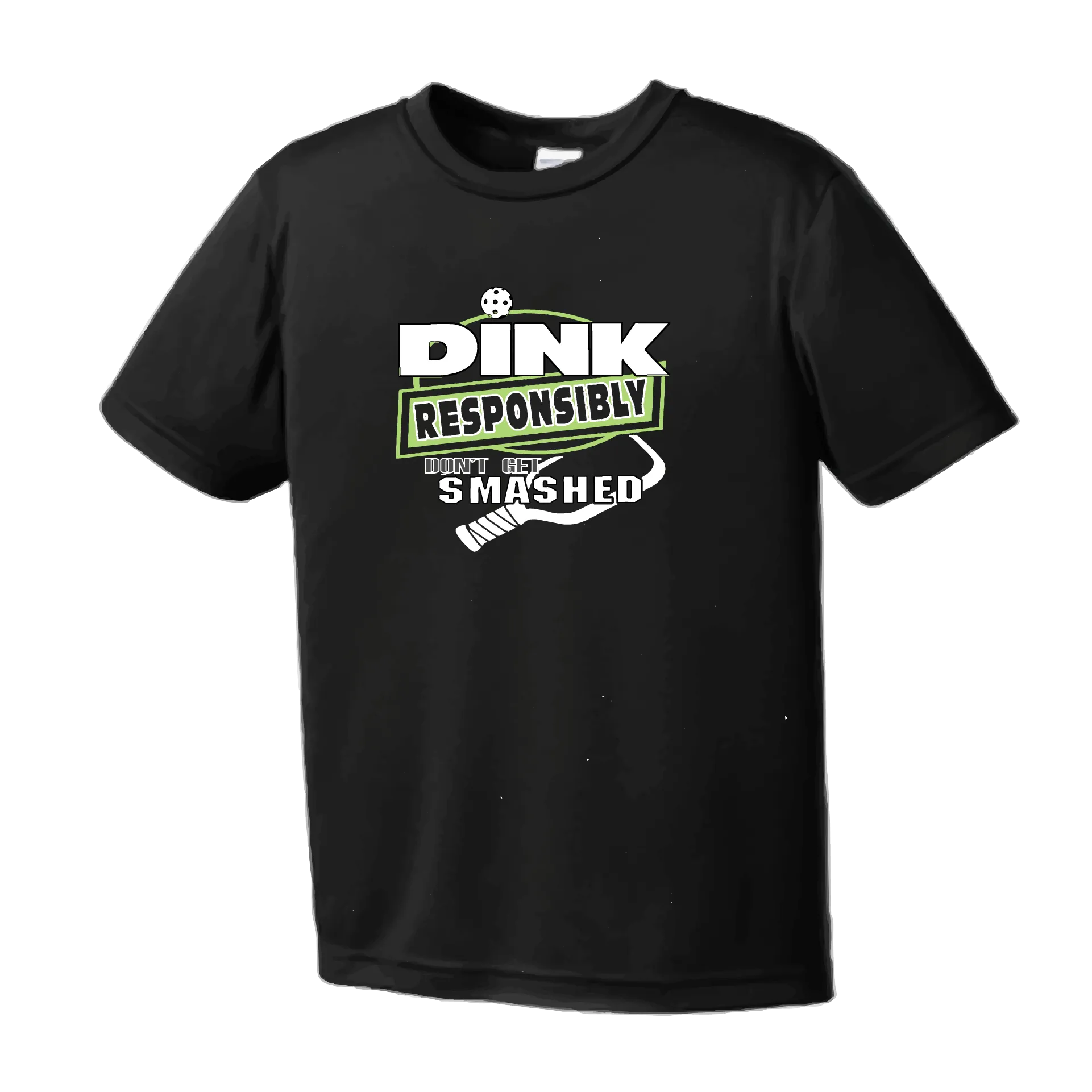 Dink Responsibly, Don't Get Smashed | Youth Short Sleeve Athletic Shirt | 100% Polyester