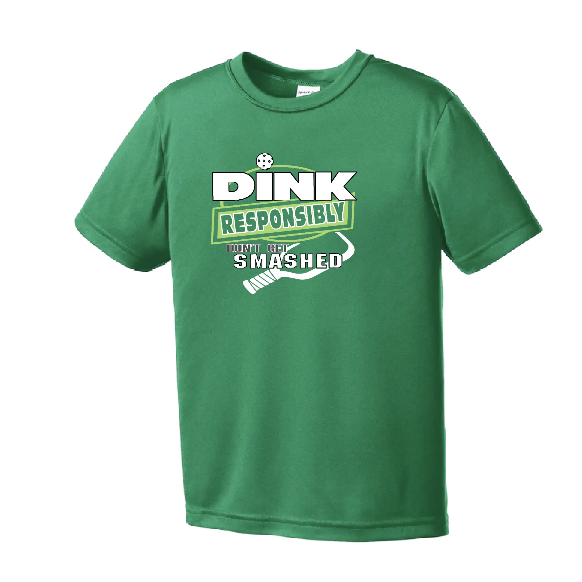 Dink Responsibly, Don't Get Smashed | Youth Short Sleeve Athletic Shirt | 100% Polyester