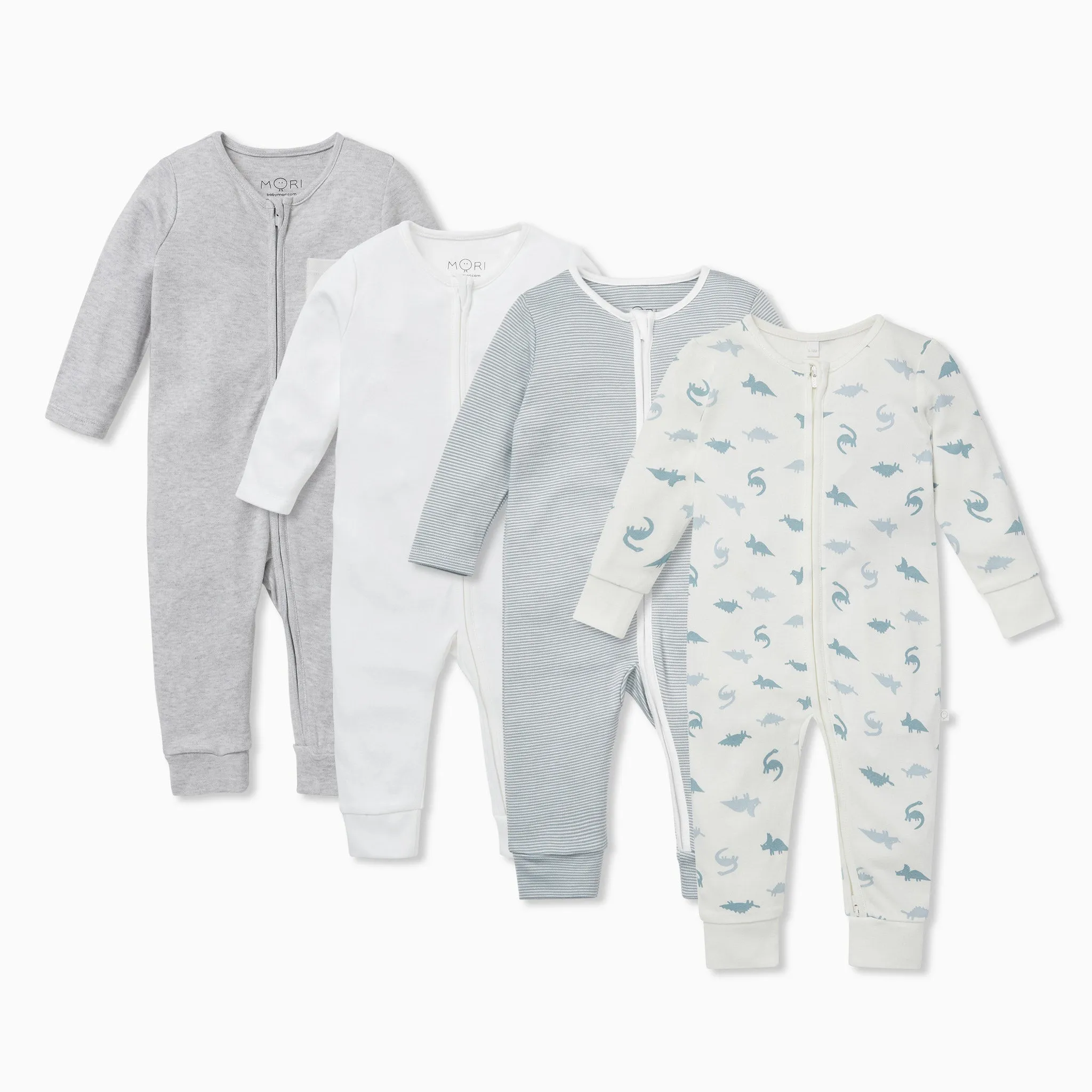 Dino Zip Romper 4 Pack