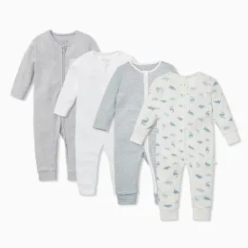 Dino Zip Romper 4 Pack