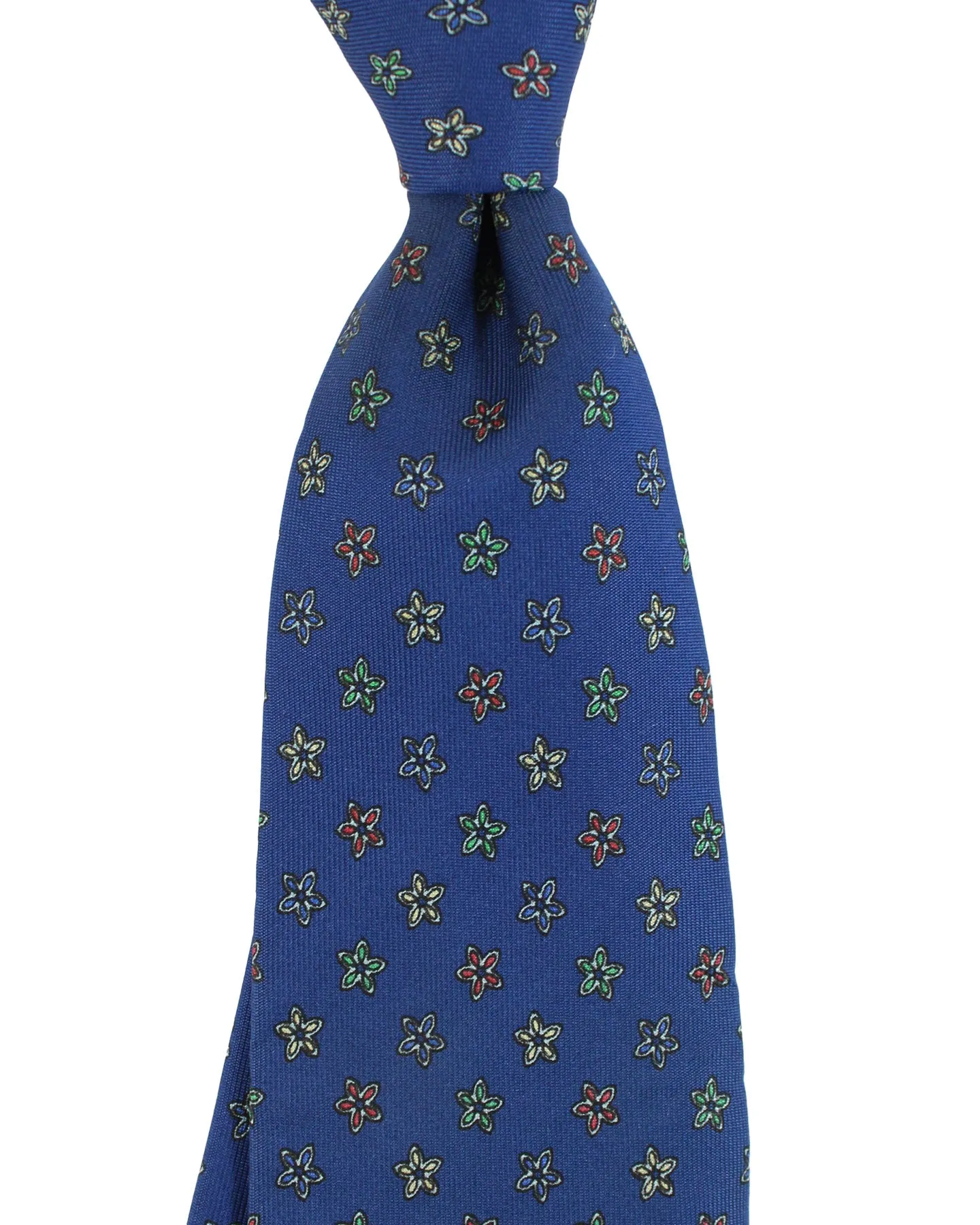 E. Marinella Tie Navy Mini Floral Design