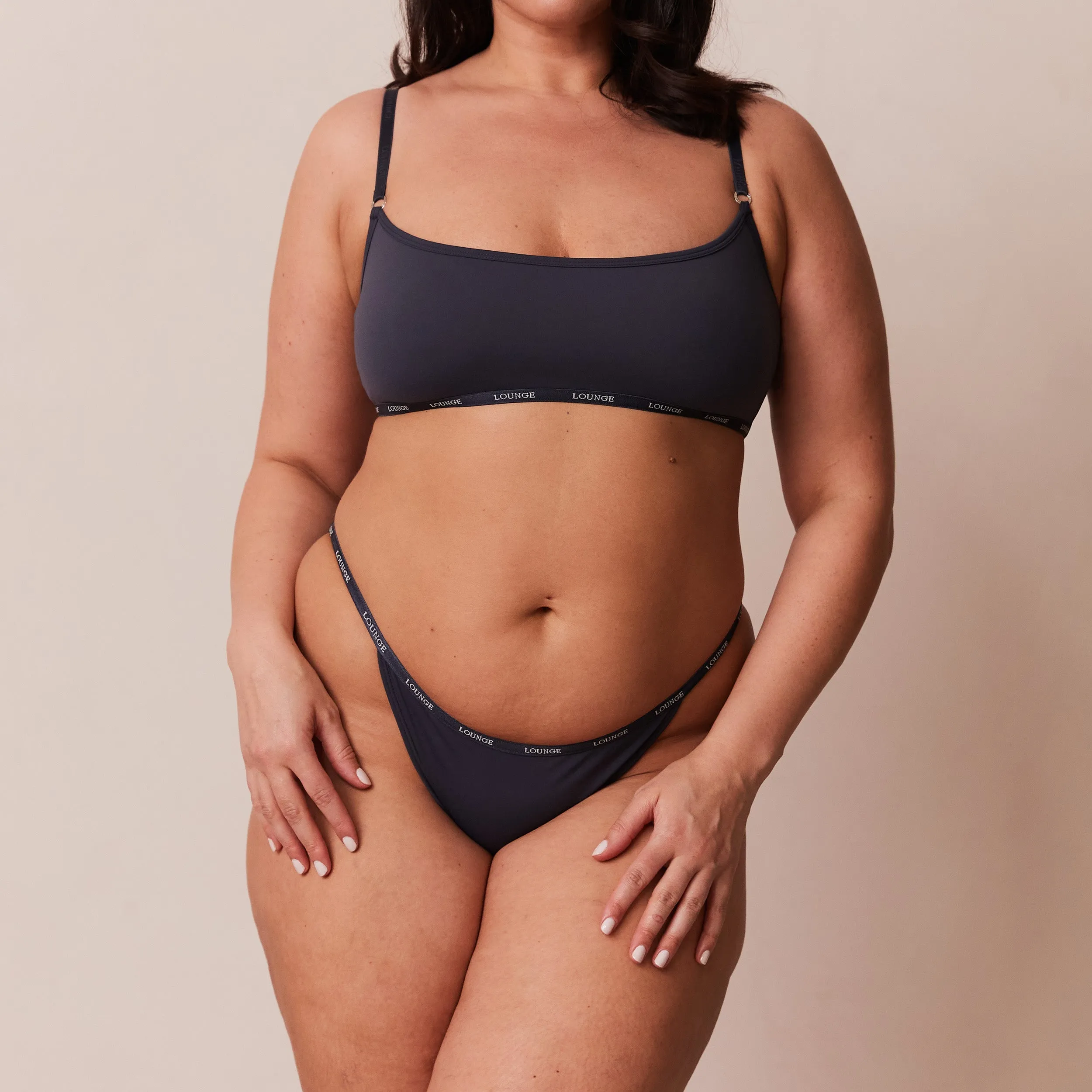 Essential Bralette  - Blue Charcoal