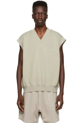 Fear Of God Essentials V-Neck Vest Smoke