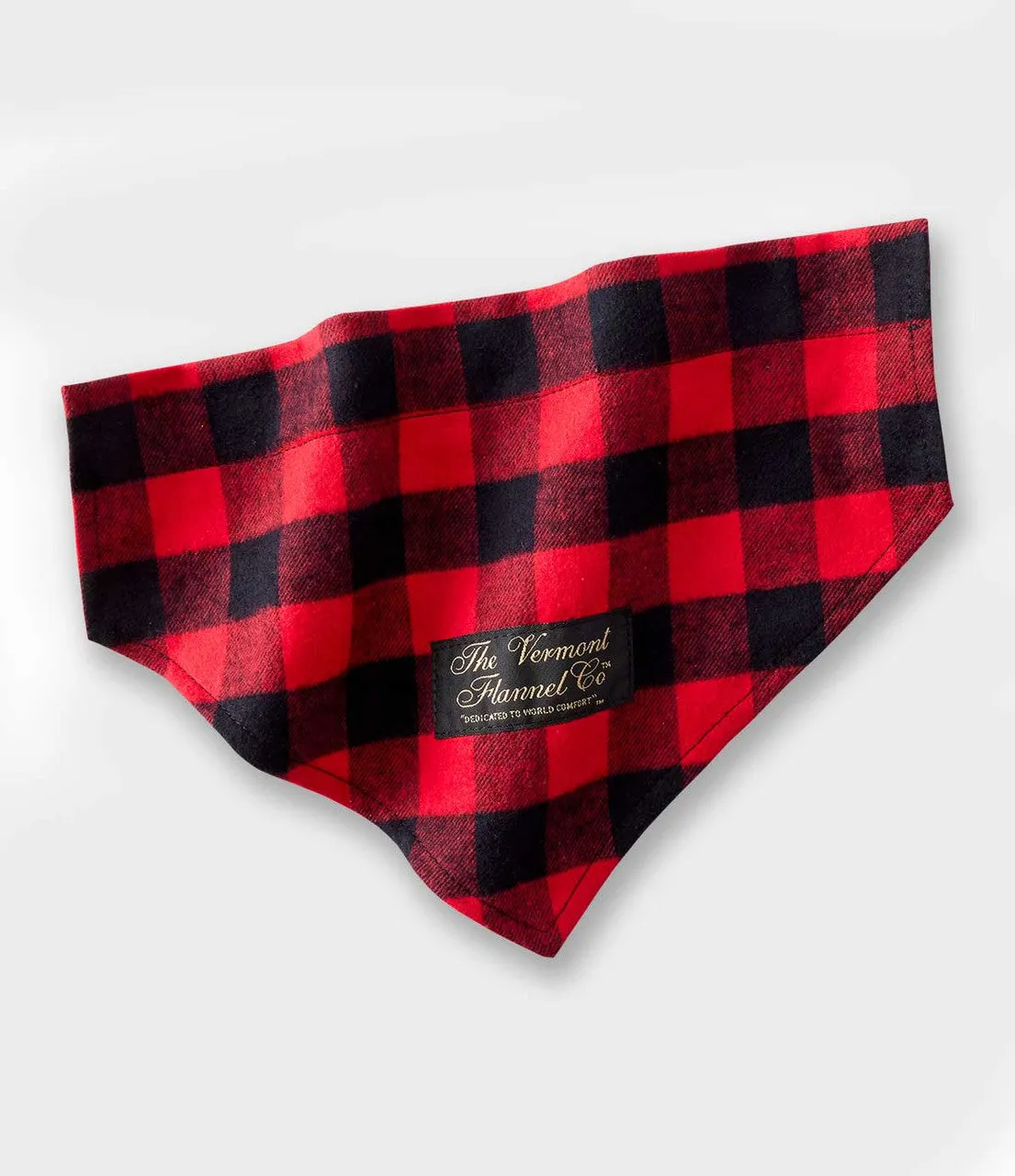 Flannel Dog Bandana - Red Buffalo