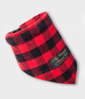 Flannel Dog Bandana - Red Buffalo