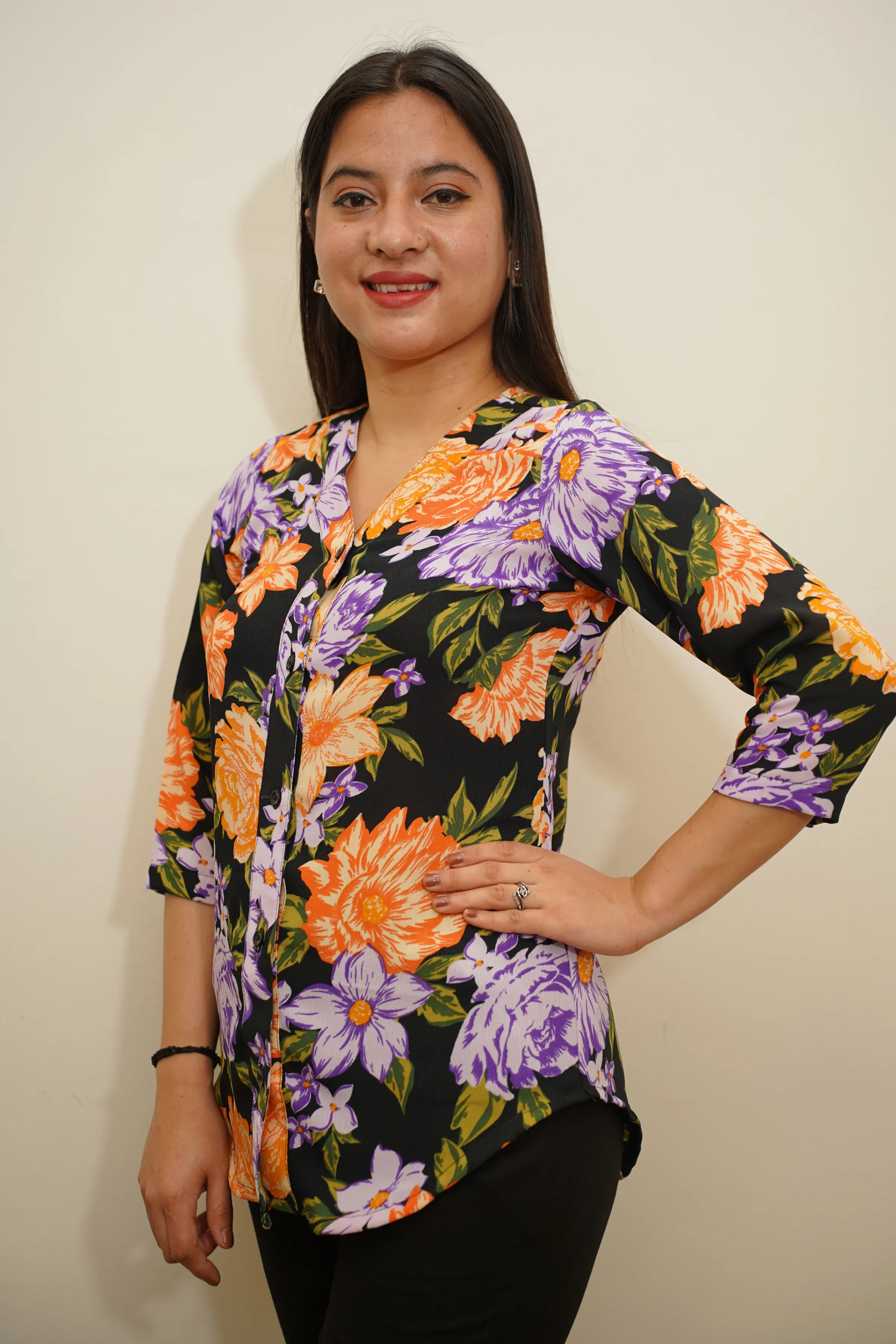 Floral Fiesta Printed Shirt