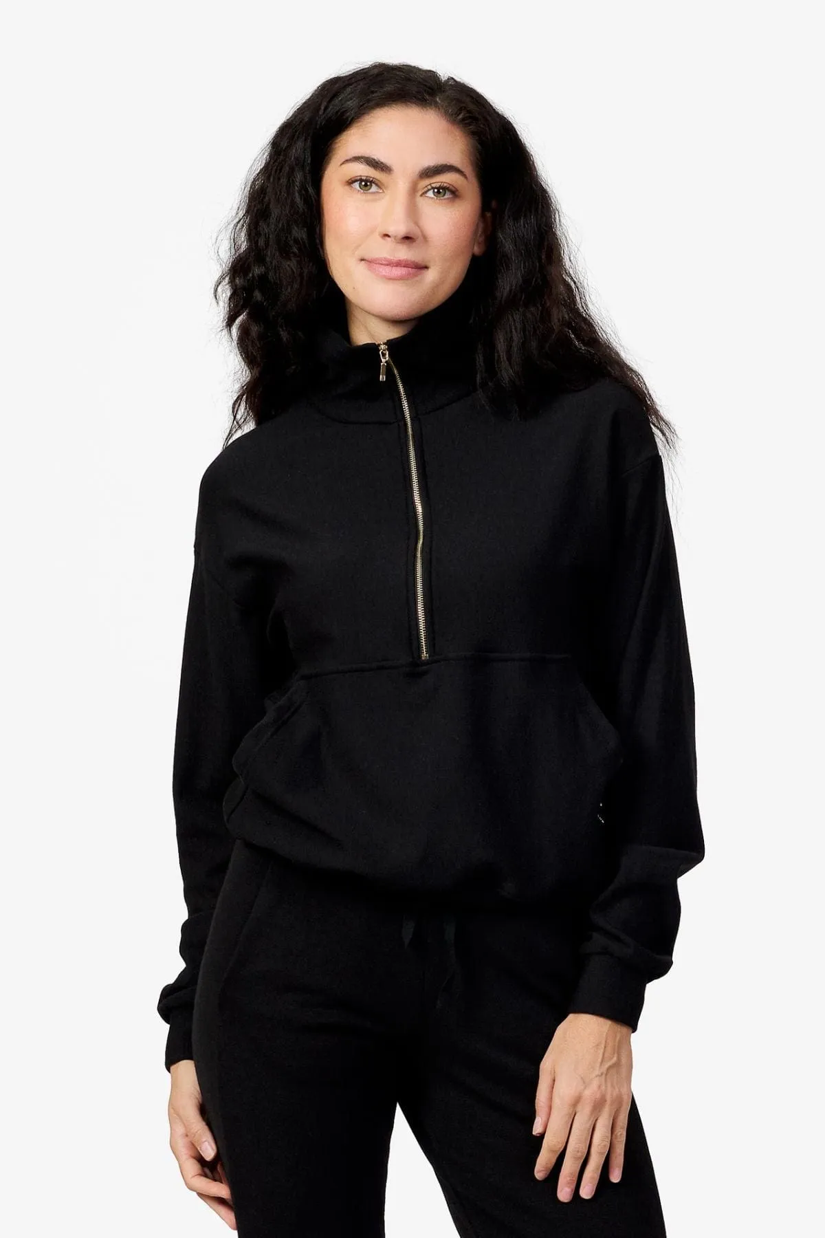 Freedom Half Zip Sweatshirt in Black