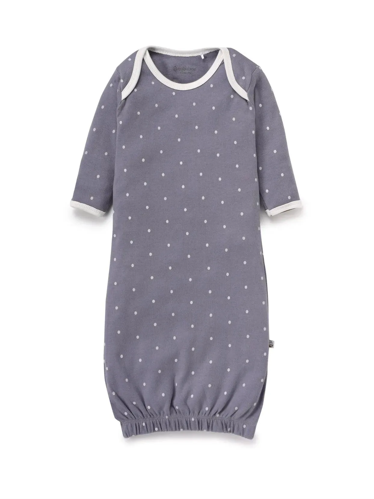 Full sleeve grey sleeping gown for baby girl