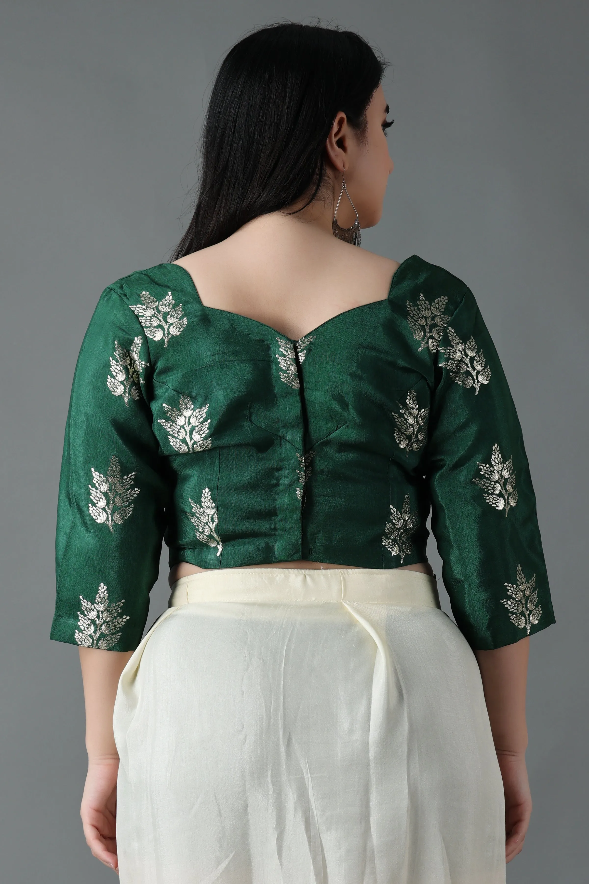 Garnet Green Silk Blouse