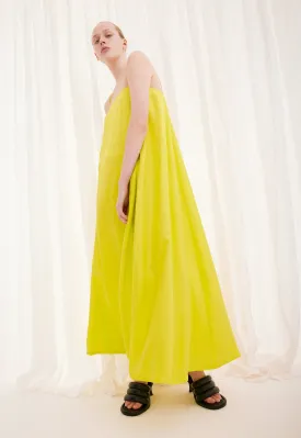 Godard Silk Dress - Acid Yellow