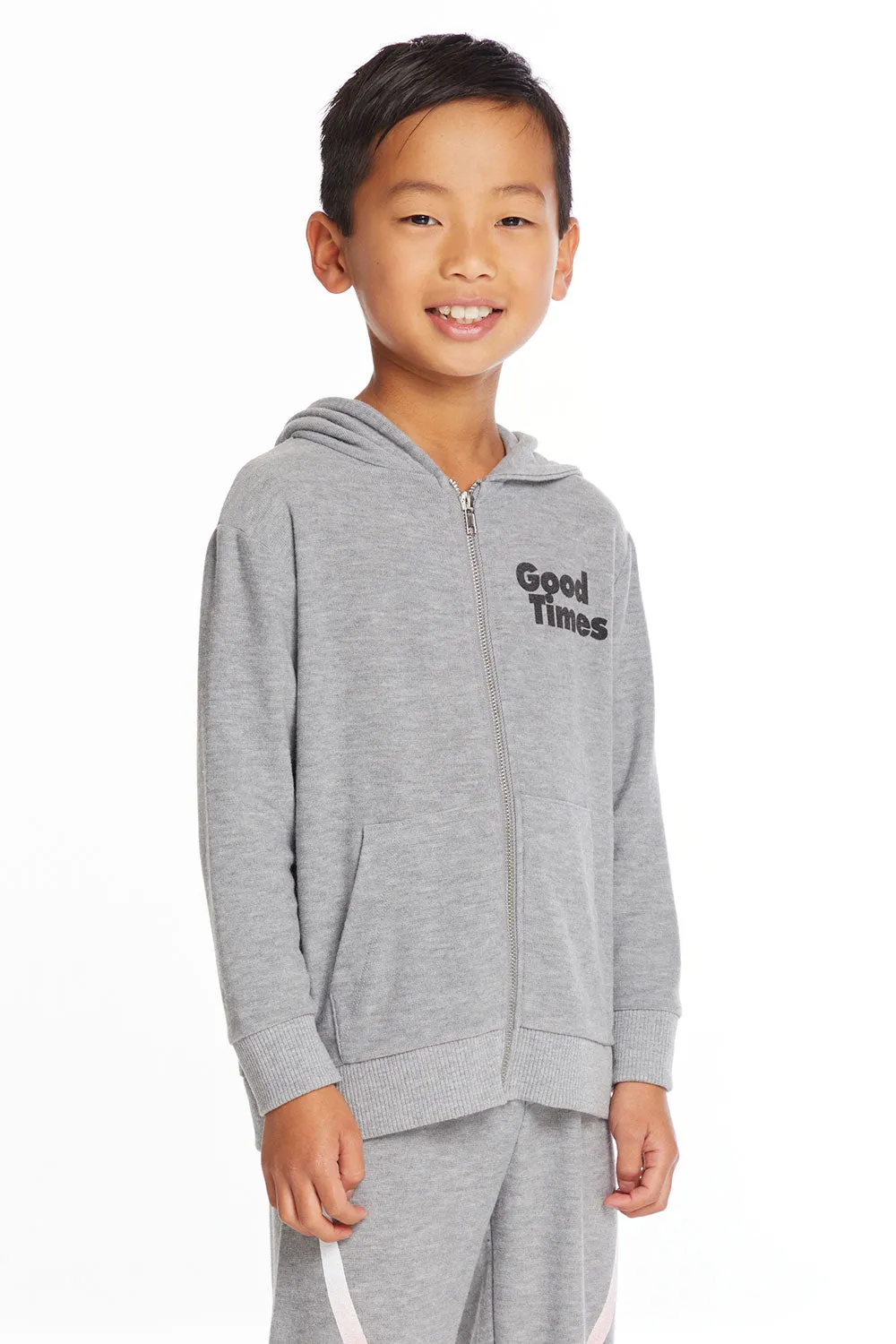 Good Times Boys Long Sleeve Zip Up Hoodie