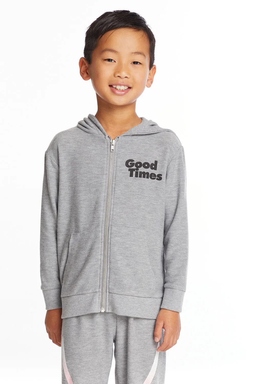 Good Times Boys Long Sleeve Zip Up Hoodie