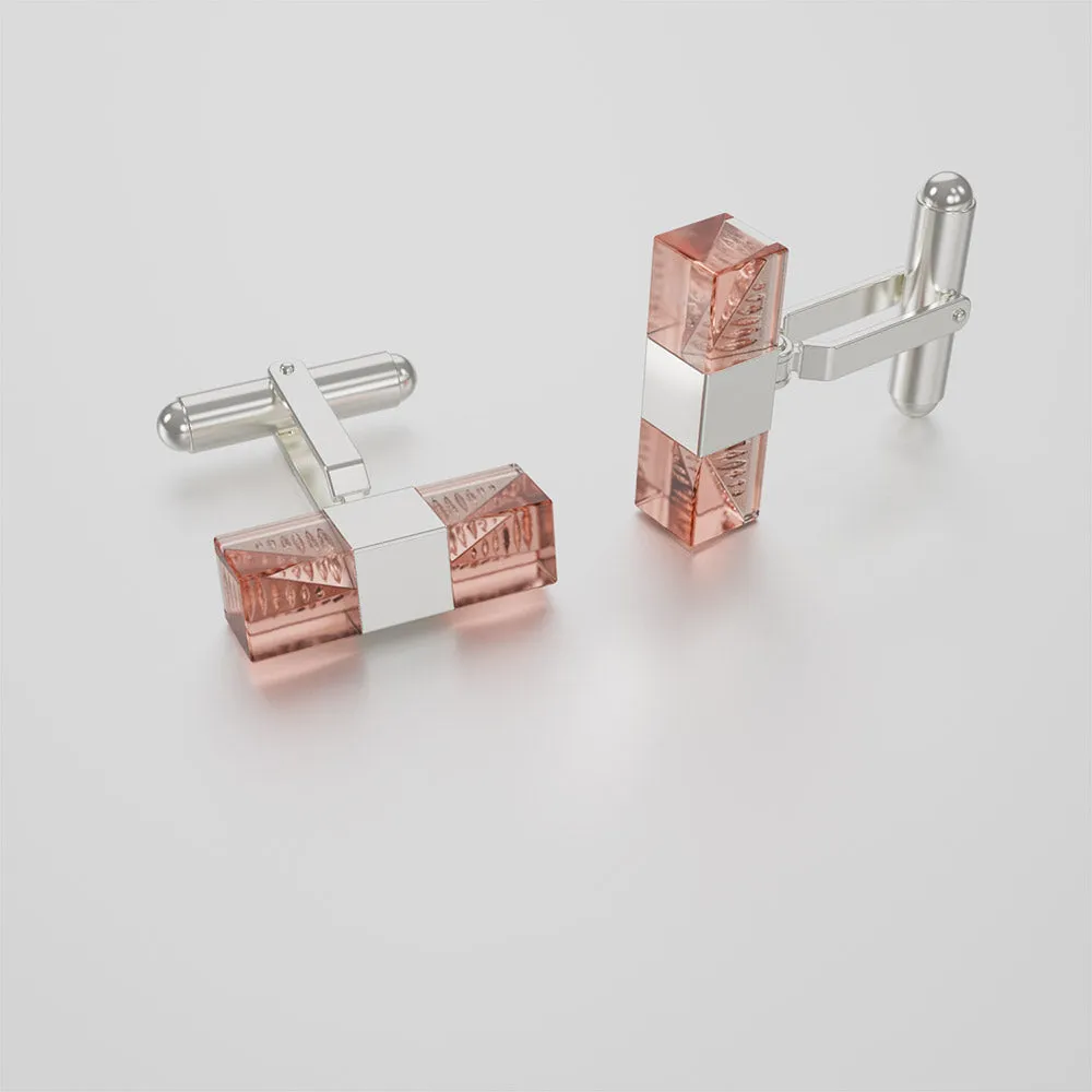 Hoi An Cufflinks - Coral Pink