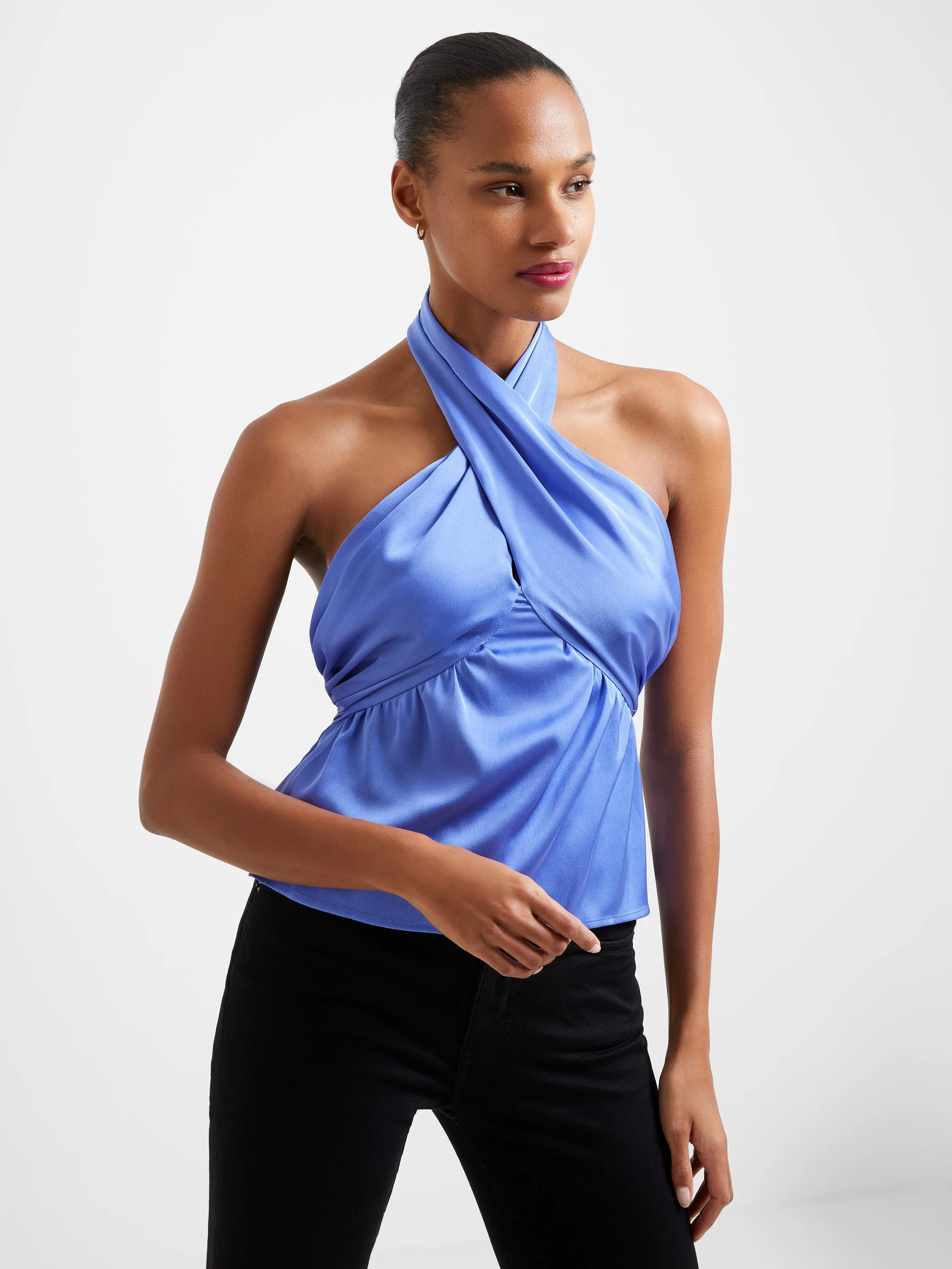 Inu Satin Crossneck Top